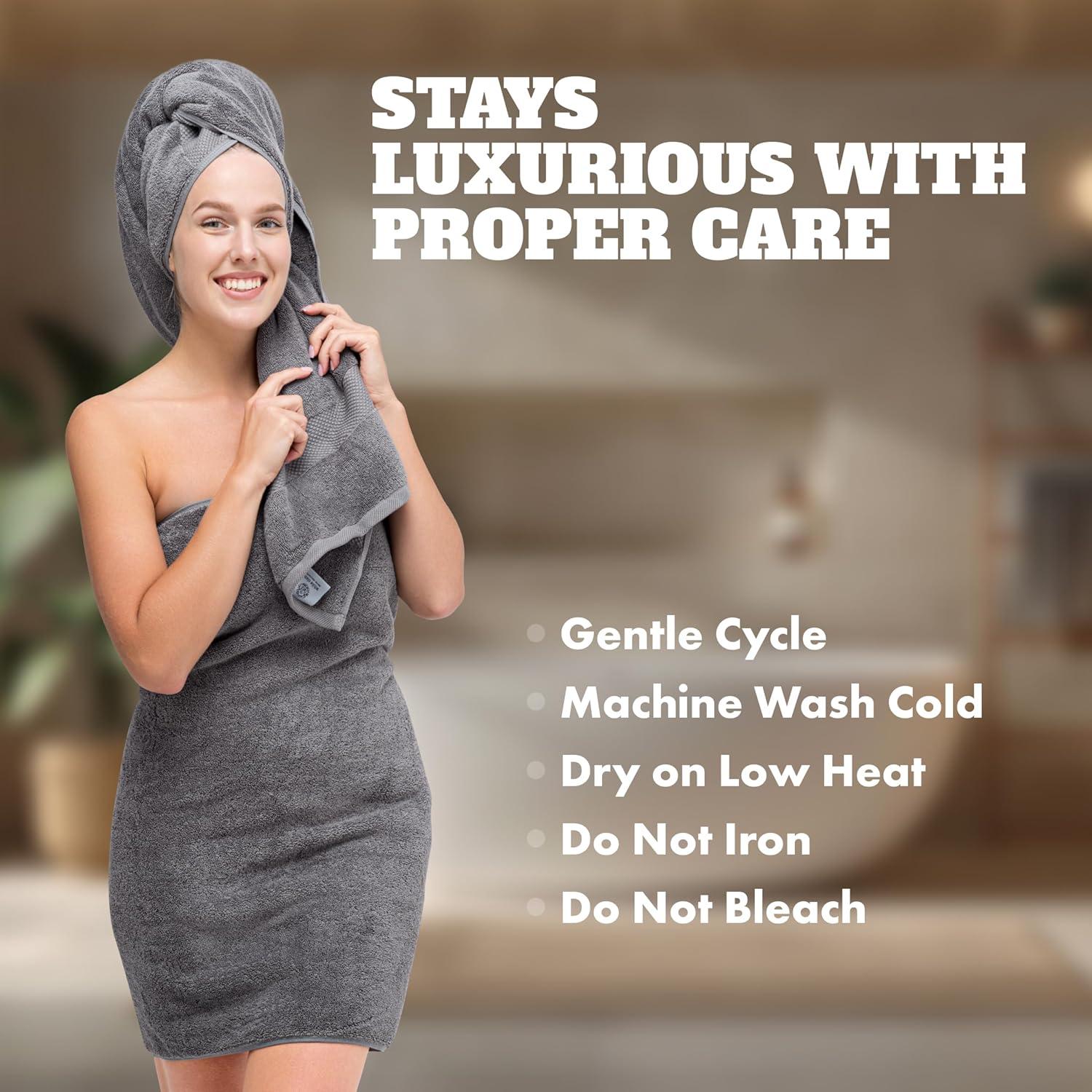 White Classic Juego de Toallas de Baño Pequeñas, Paquete de 6 Toallas de Gimnasio de 22 x 44, Toallas de Baño Finas y Ligeras 100% Algodón para Piscina, Spa, Salón, Juego de 6 Pzas para Uso Doméstico y Profesional, Gris