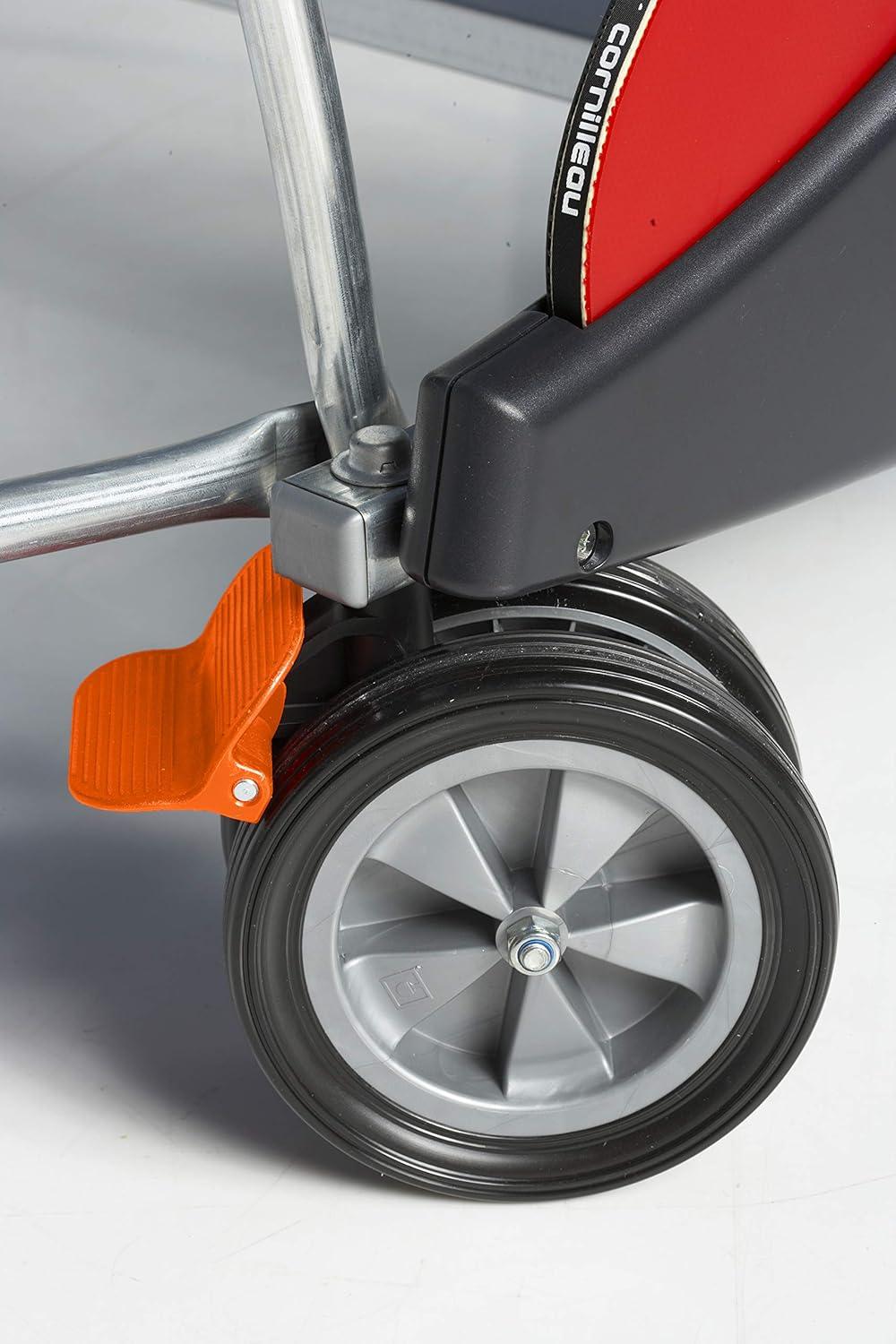 CORNILLEAU - 500 Indoor Table Tennis Table- Folding & Compact - 22mm Chipboard Top - Racket & Ball Holders - Blue