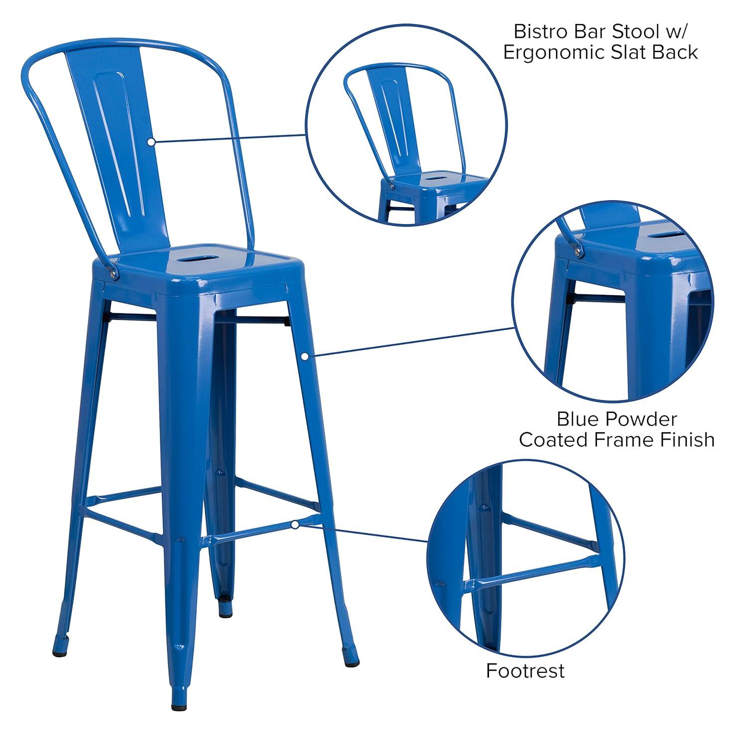 Flash Furniture Metal Outdoor Stool