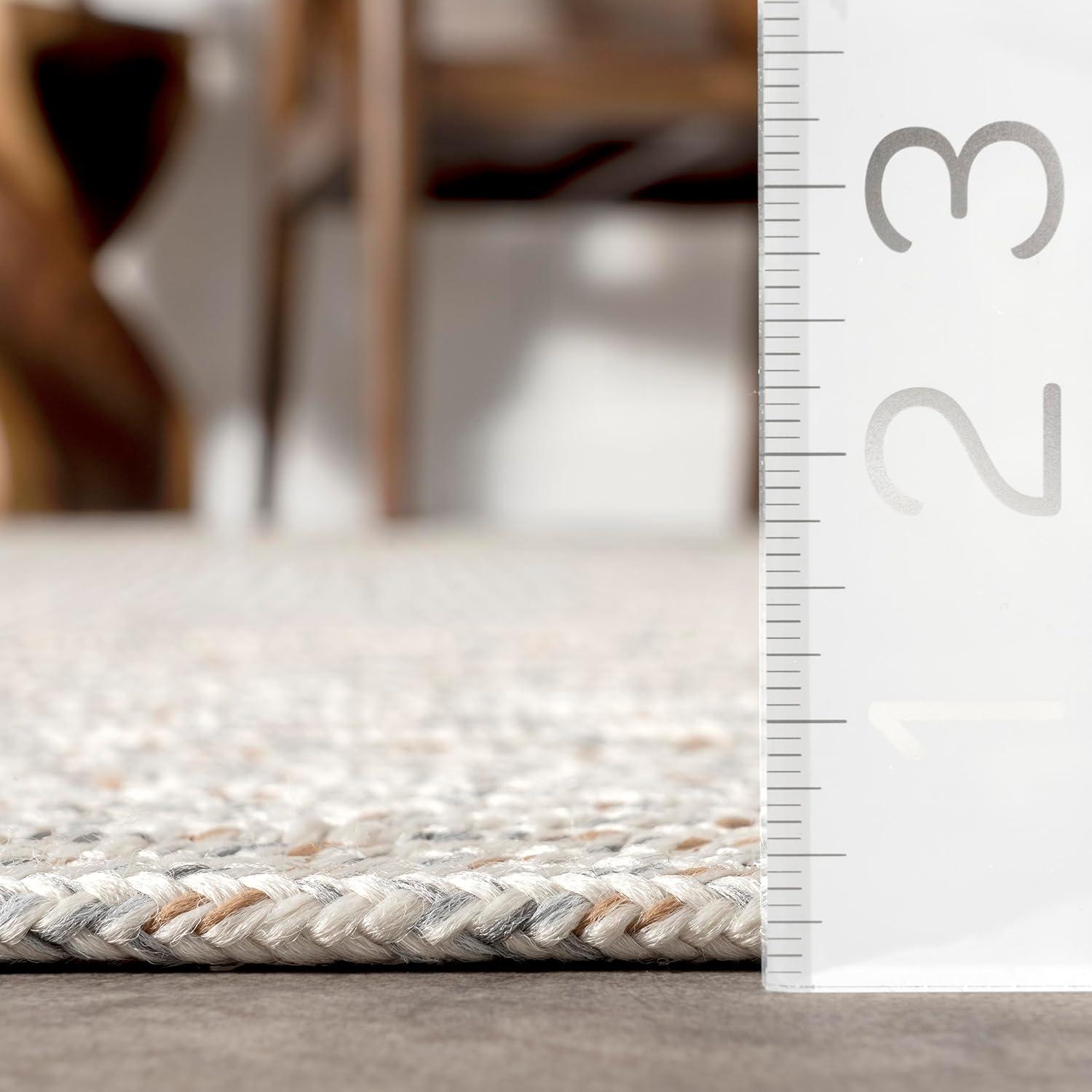 Nuloom Rowan Solid 5x8 Indoor/Outdoor Area Rug for Living Room Patio Deck Front Porch Kitchen, Ivory