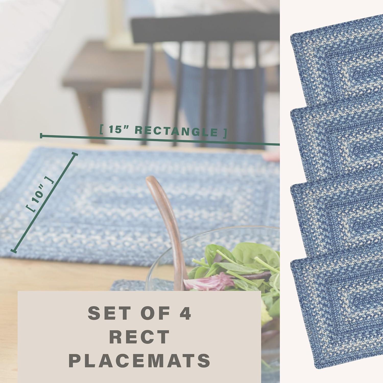 Homespice - Denim Blue Runner for Table 11x36 inches, a Long and Thick Table Runner to Use as a Coastal Style Dinner Table Runner - Handmade from Premium Jute - Reversible and Durable Braided Runner