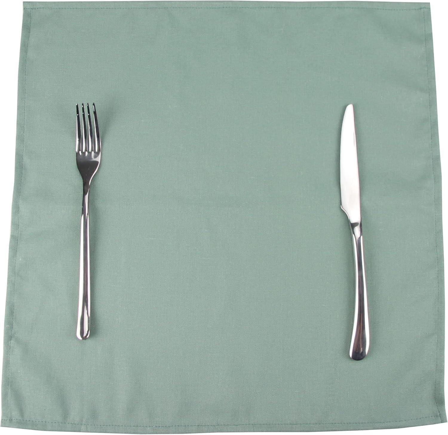 of 12 PCS 40x40cm Cotton Linen Blended Cloth Napkins Placemats Soft Dining Table Tea Towels For  & Events Use