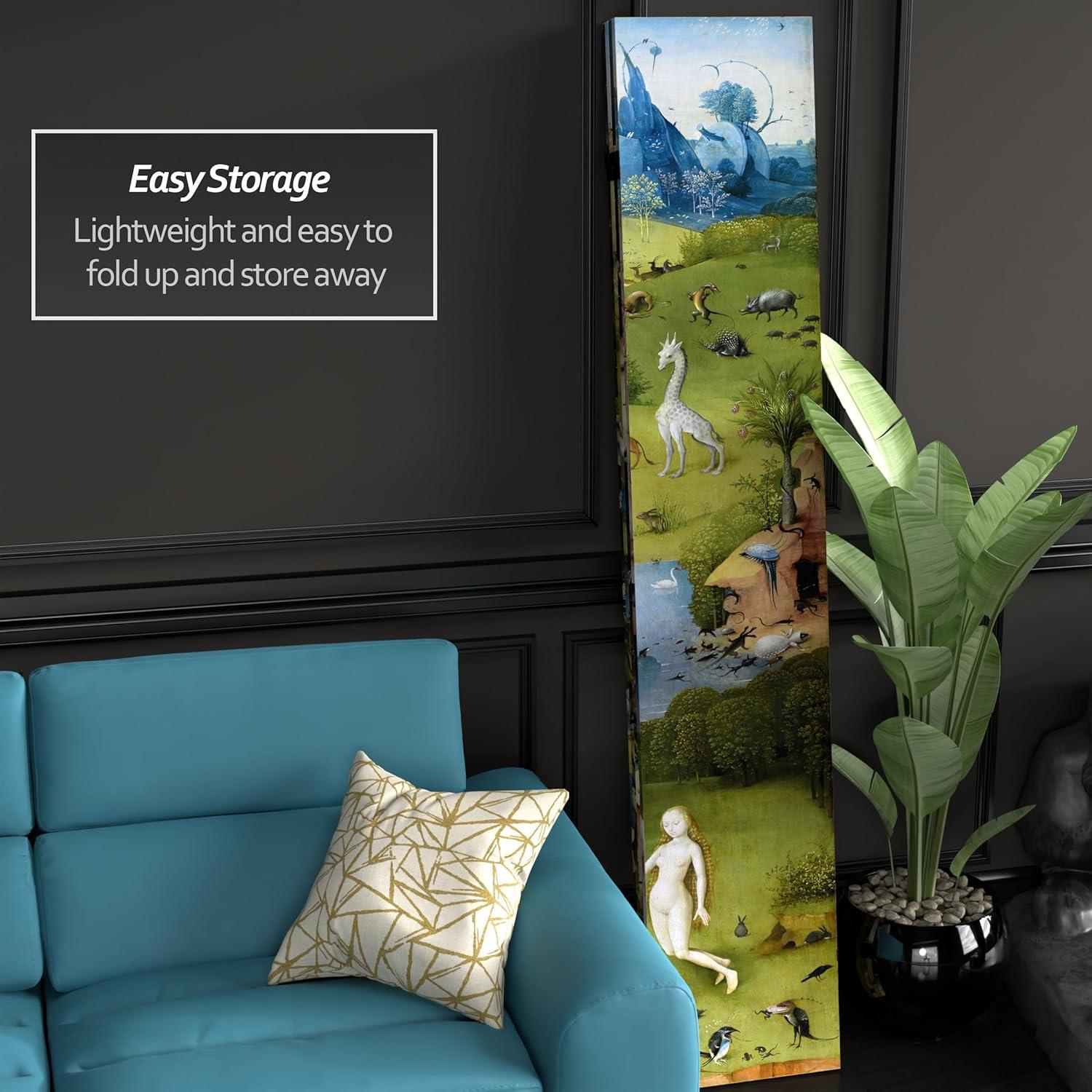 Oriental Furniture 7 ft. Tall Garden of Delights Canvas Room Divider - 3 Panel