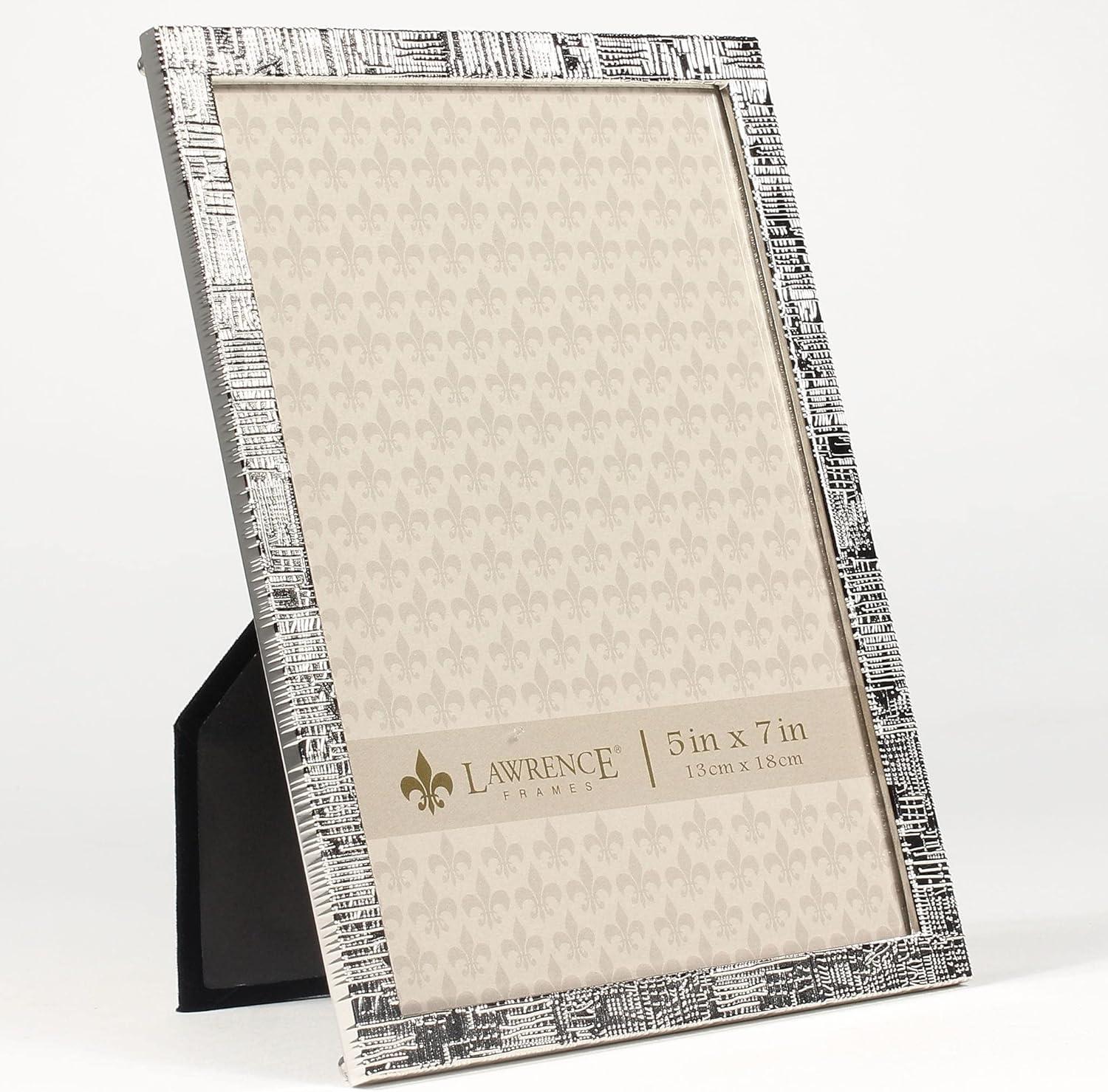 SILVER LINEN Pattern frame by Lawrence Frames - 5x7