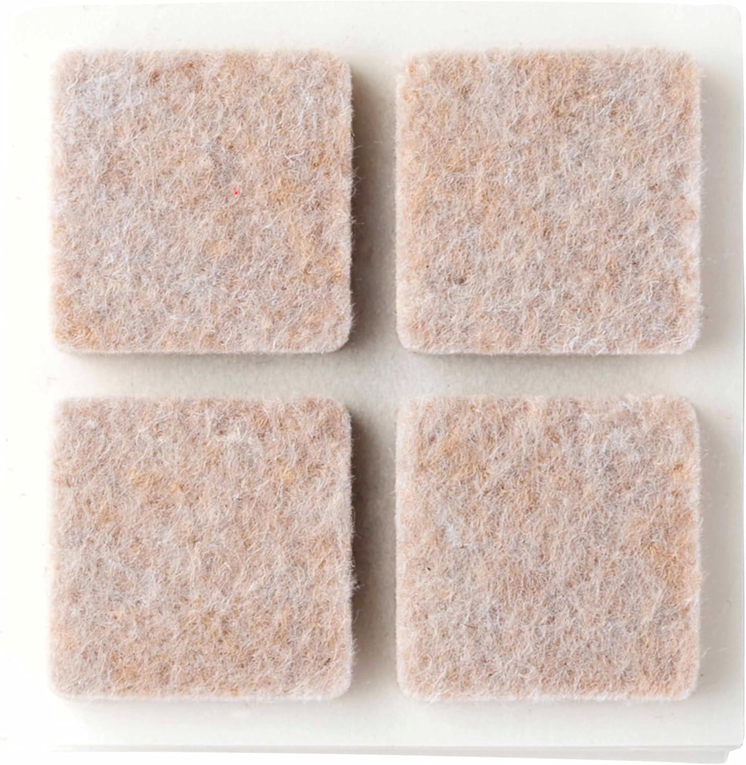 Scotch Felt Pads Beige Square 1 inch