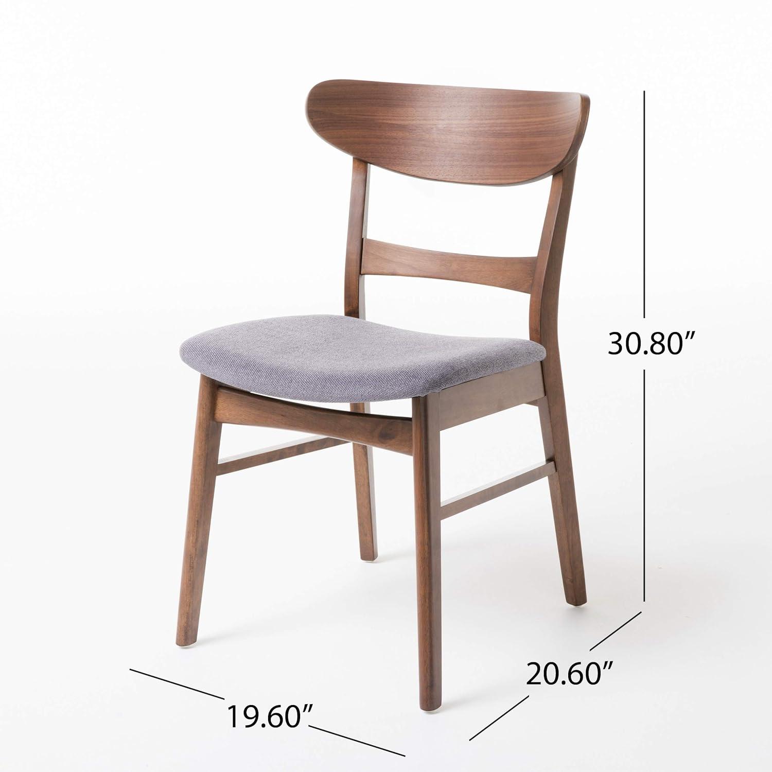 Christopher Knight Home Idalia Mid-century Modern Dining Chairs (Set of 4) by  Dark Gray + Natural Oak Oak Finish