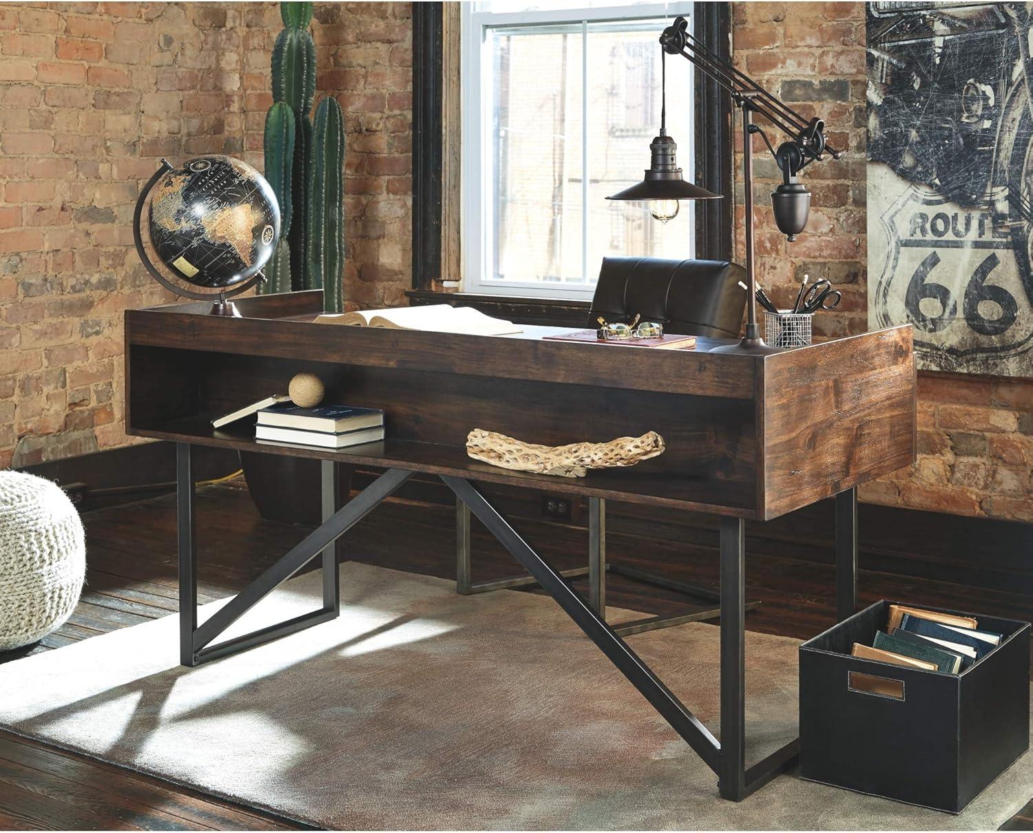 Signature Design by Ashley Contemporary Starmore 63" Home Office Desk Brown