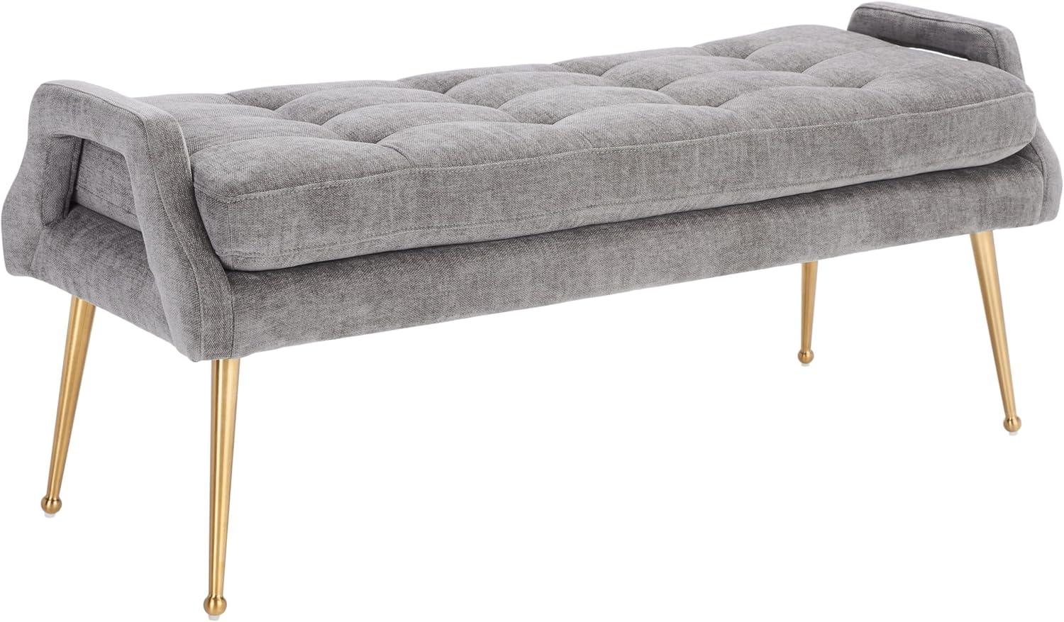 Everdeen Bench  - Charcoal/Gold - Safavieh