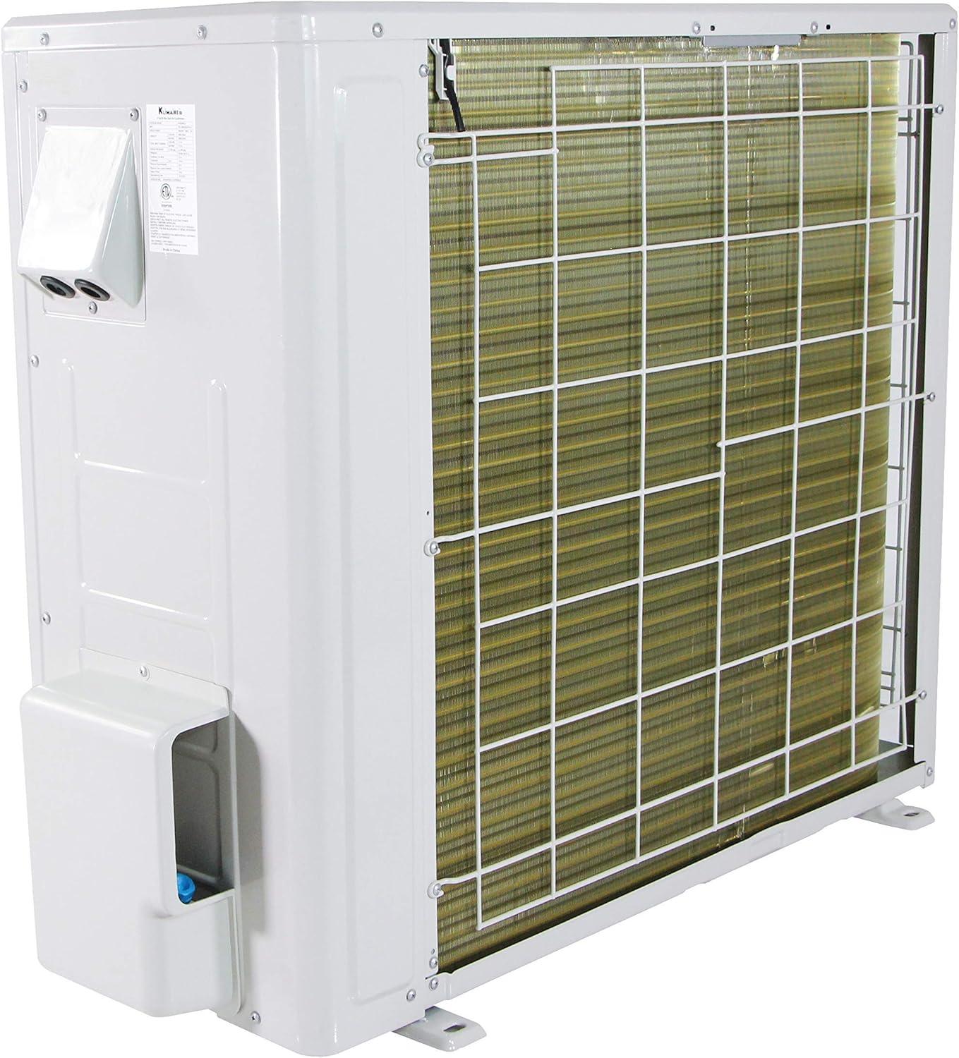 Klimaire DIY 18,000 BTU 19 SEER2 WiFi-Enabled Mini-Split Heat Pump Air Conditioner with 25-Ft Pre-Charged Quick-Connect Installation Kit, Up to 1,000 Sq. Ft.