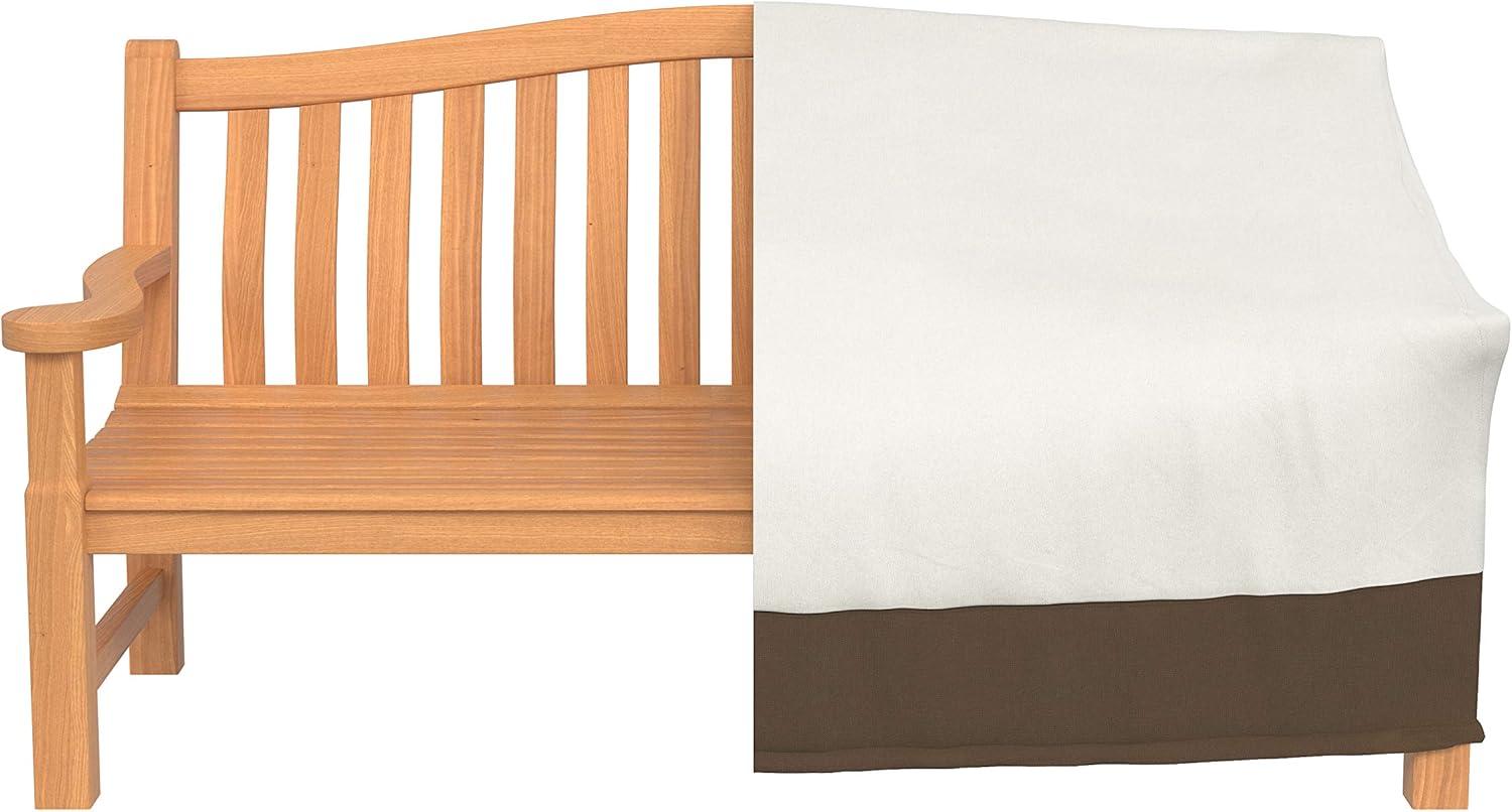 Amazon Basics 2 Seater Outdoor Couch Cover, Patio Furniture Cover, Waterproof, Anti-UV, Durable, Beige/Tan