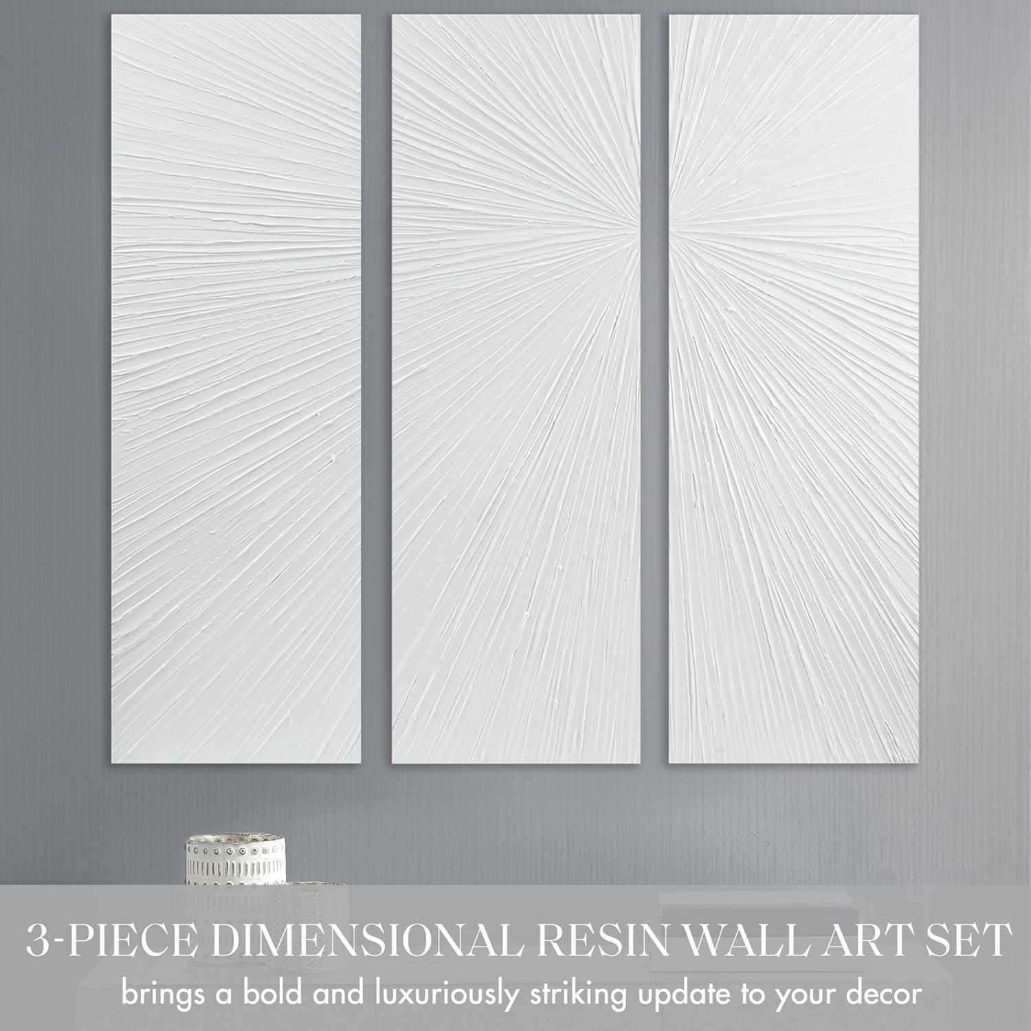 Madison Park Signature Sunburst 3-Piece Hand-Painted Resin Wall Art