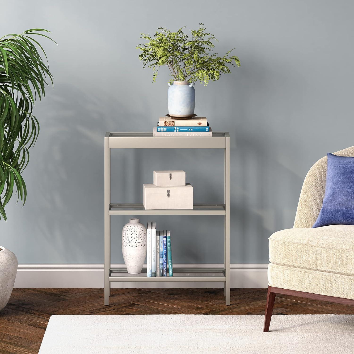 22 in. Brass Finish Console Table - Henn&Hart