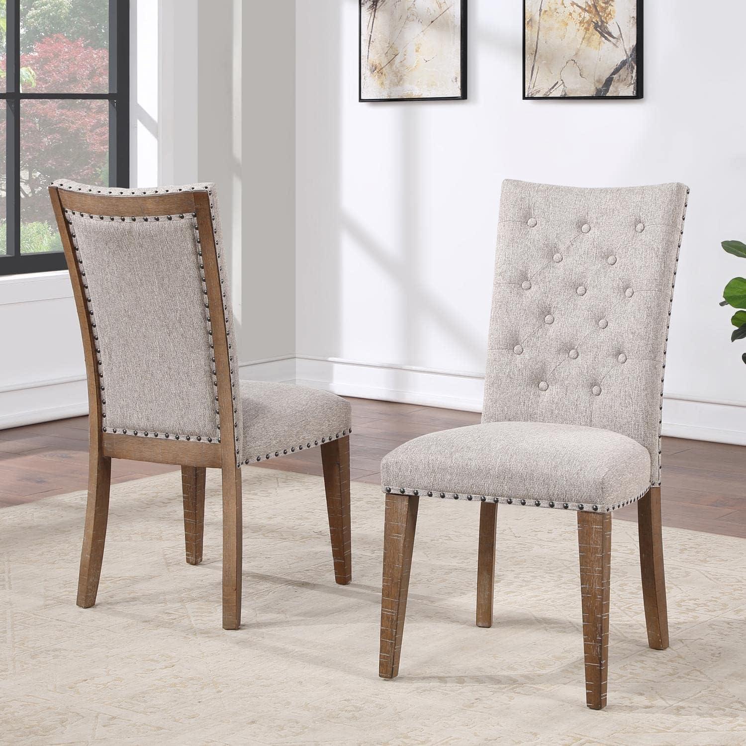 Steve Silver Riverdale Indoor Dining Side Chair, Set of 2, Oatmeal