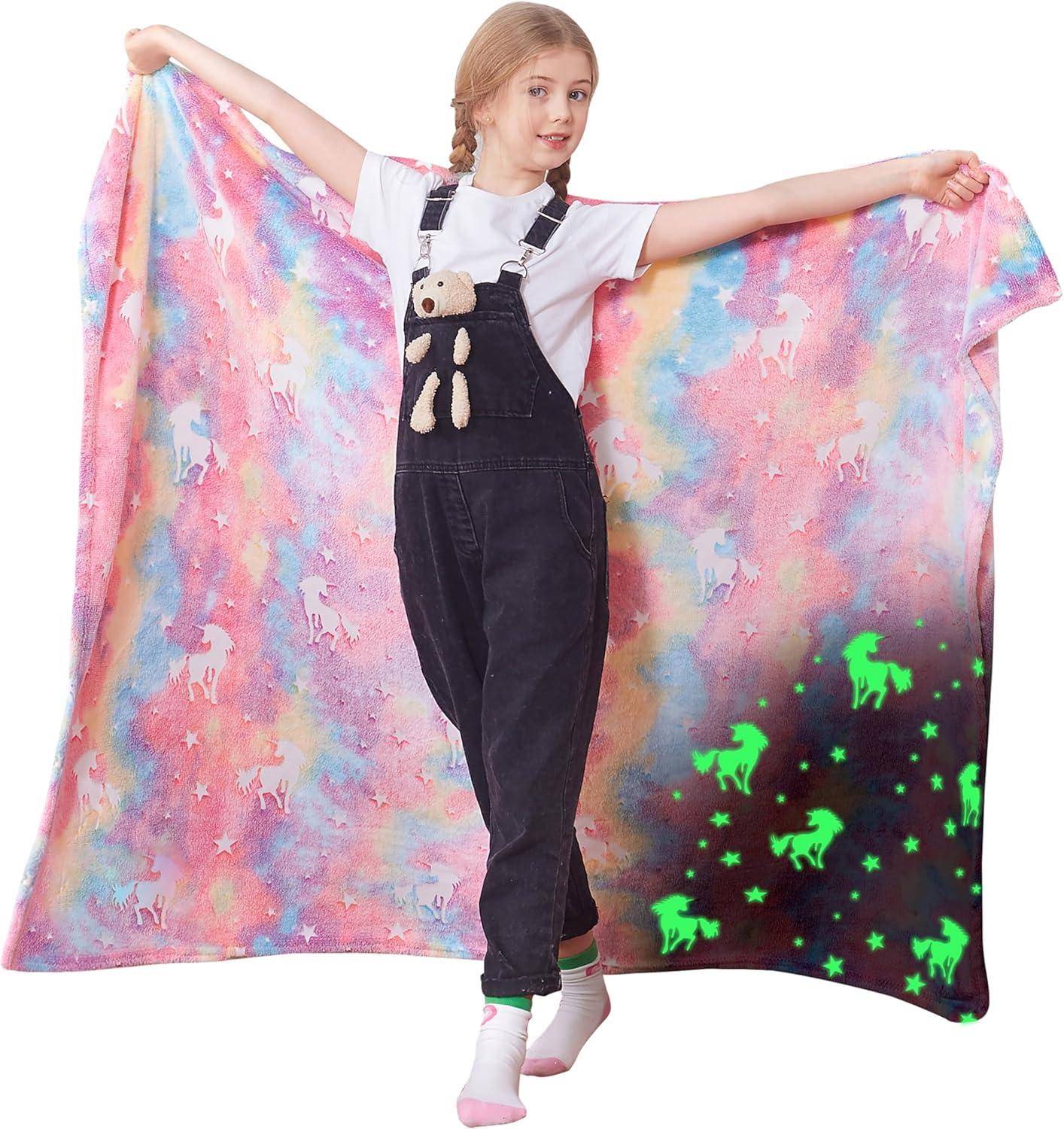 Catalonia Catalonia Glow in The Dark Throw Blanket for Kids