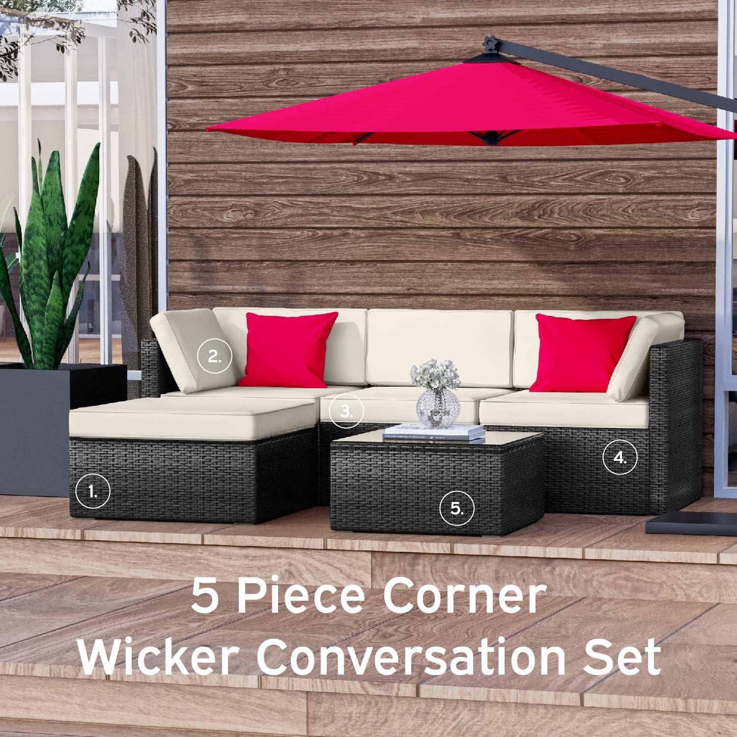 Slunce 4 - Person Outdoor Seating Group with Cushions