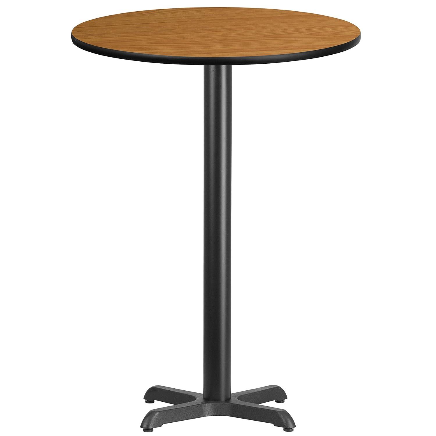 Flash Furniture Carrus Round Laminate Table Top with Height Table Base