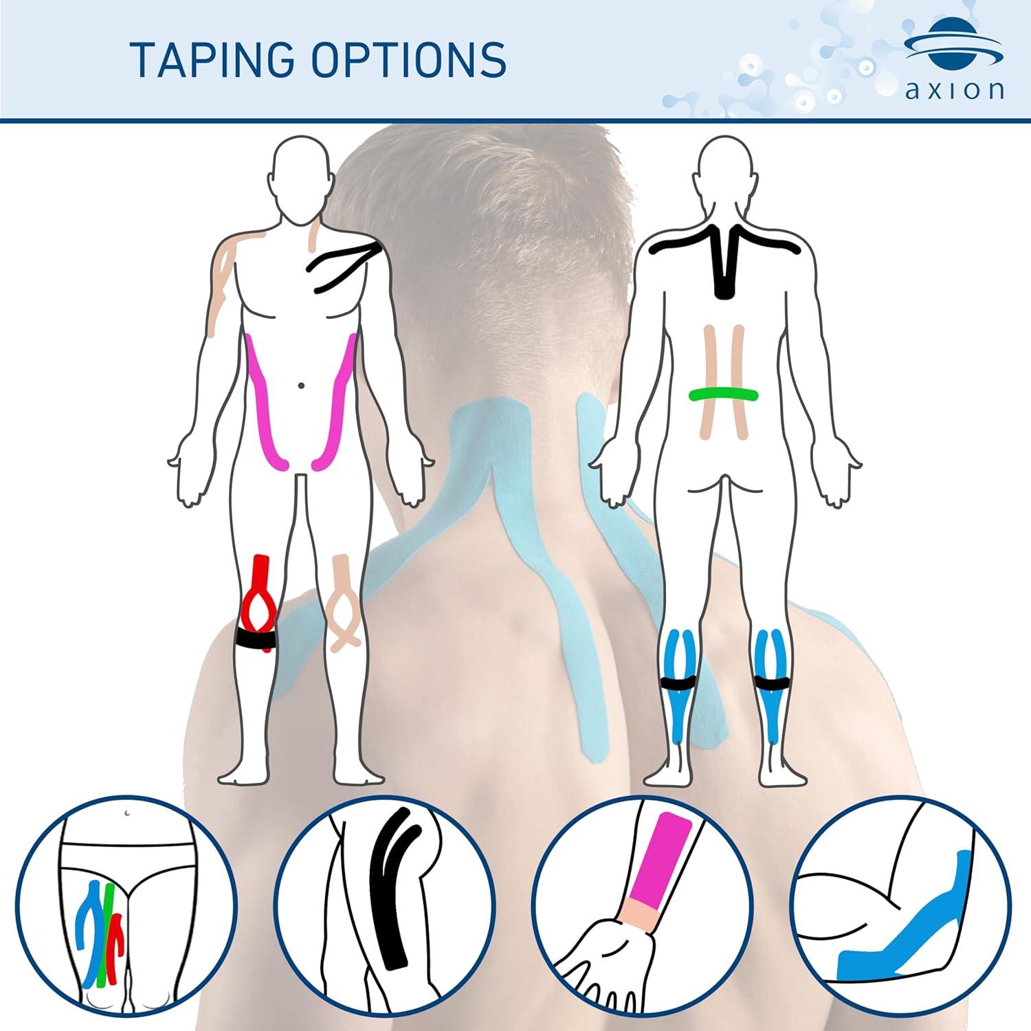 Multicolor Precut Waterproof Elastic Kinesiology Tape Set