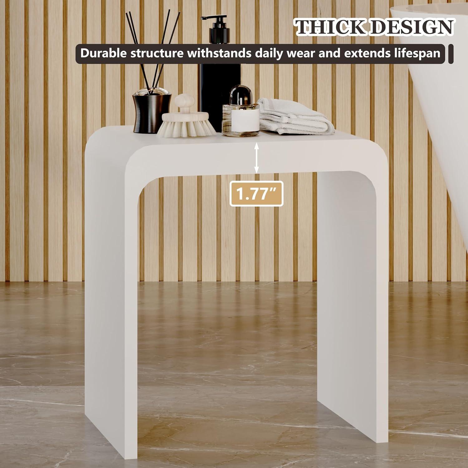 Casainc Riverside Freestanding Solid Surface Bathroom Shower Stool