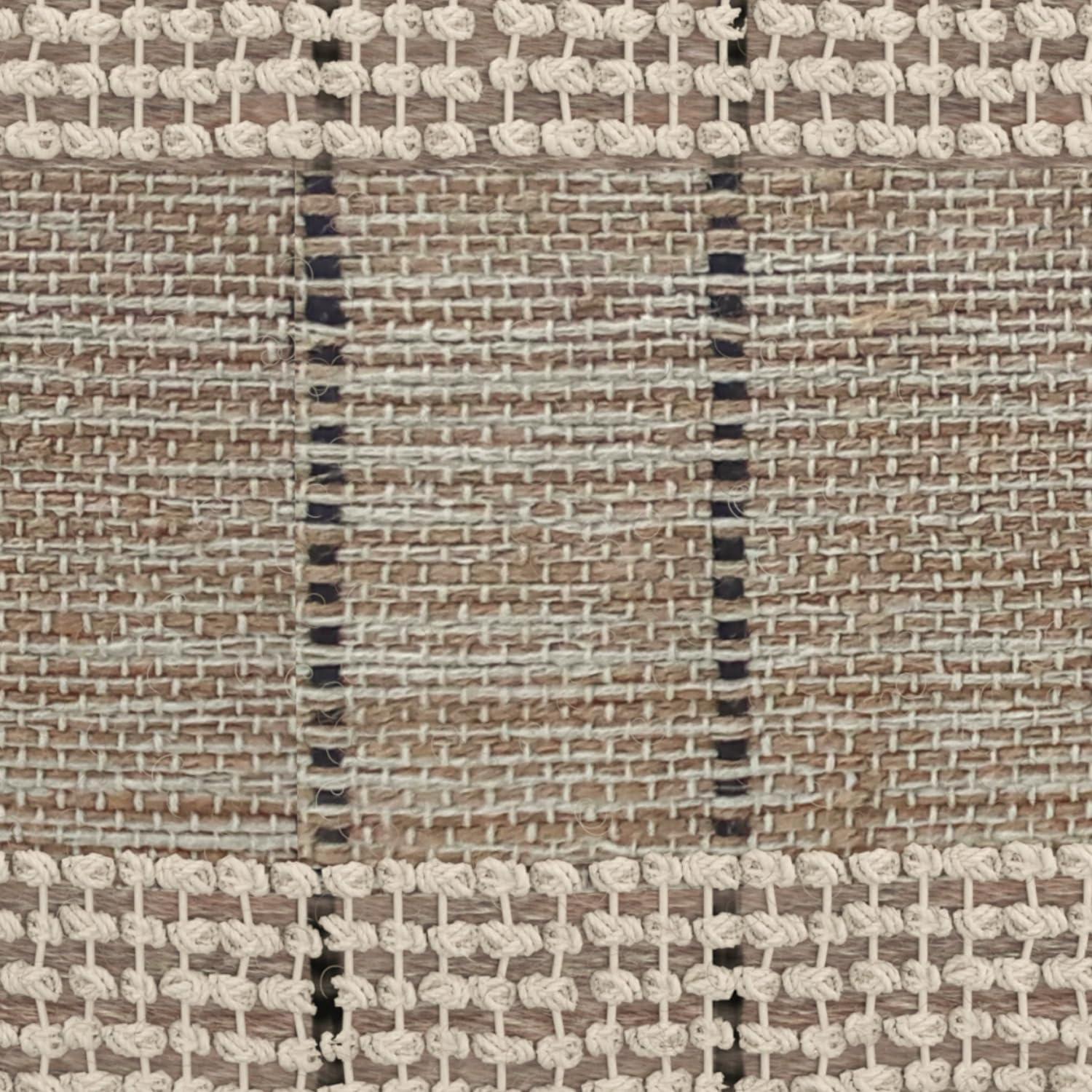 Simpli Home 18"W Jute Square Woven Pouf