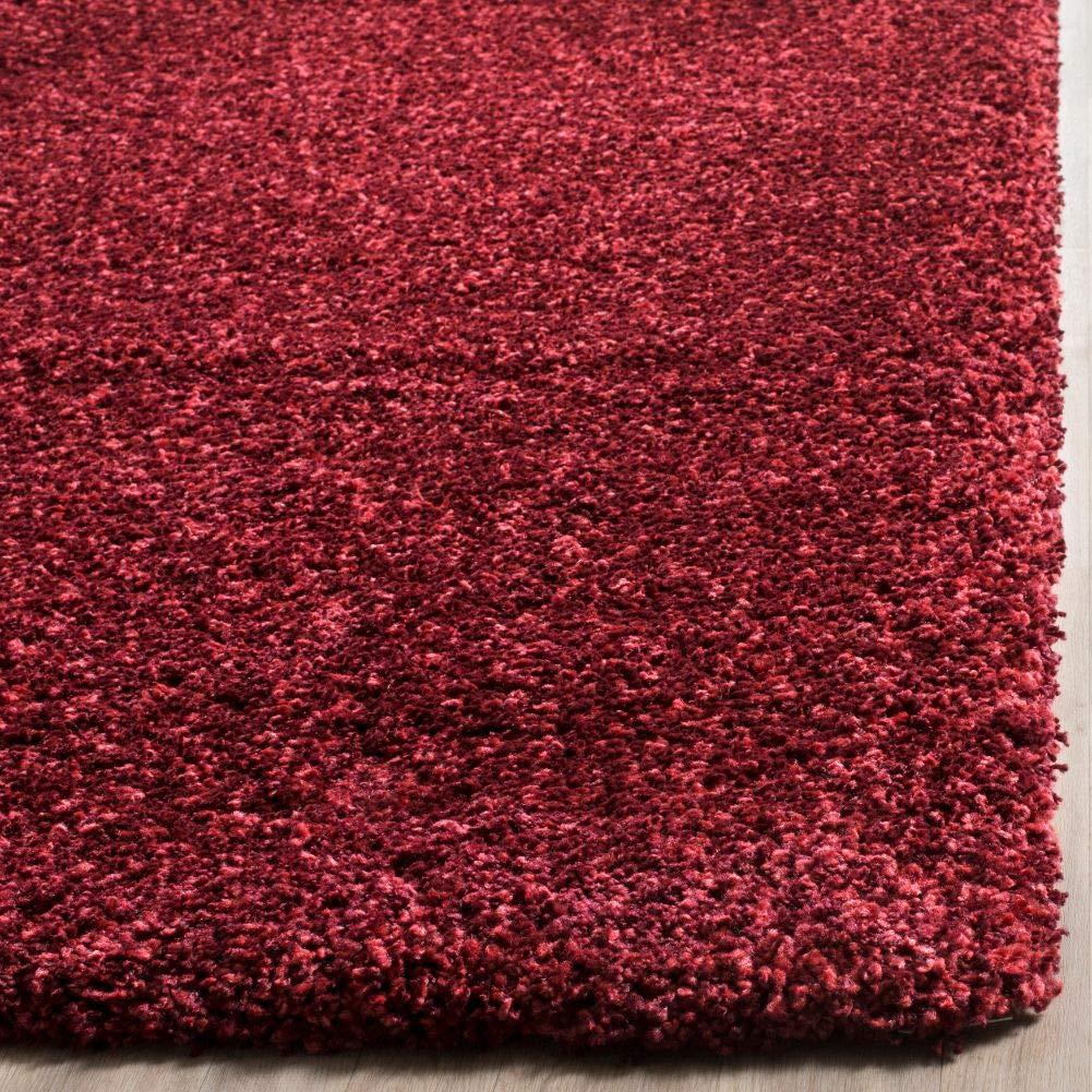 California Shag SG151 Power Loomed Indoor Accent Rug - Maroon - 2'3"x5' - Safavieh