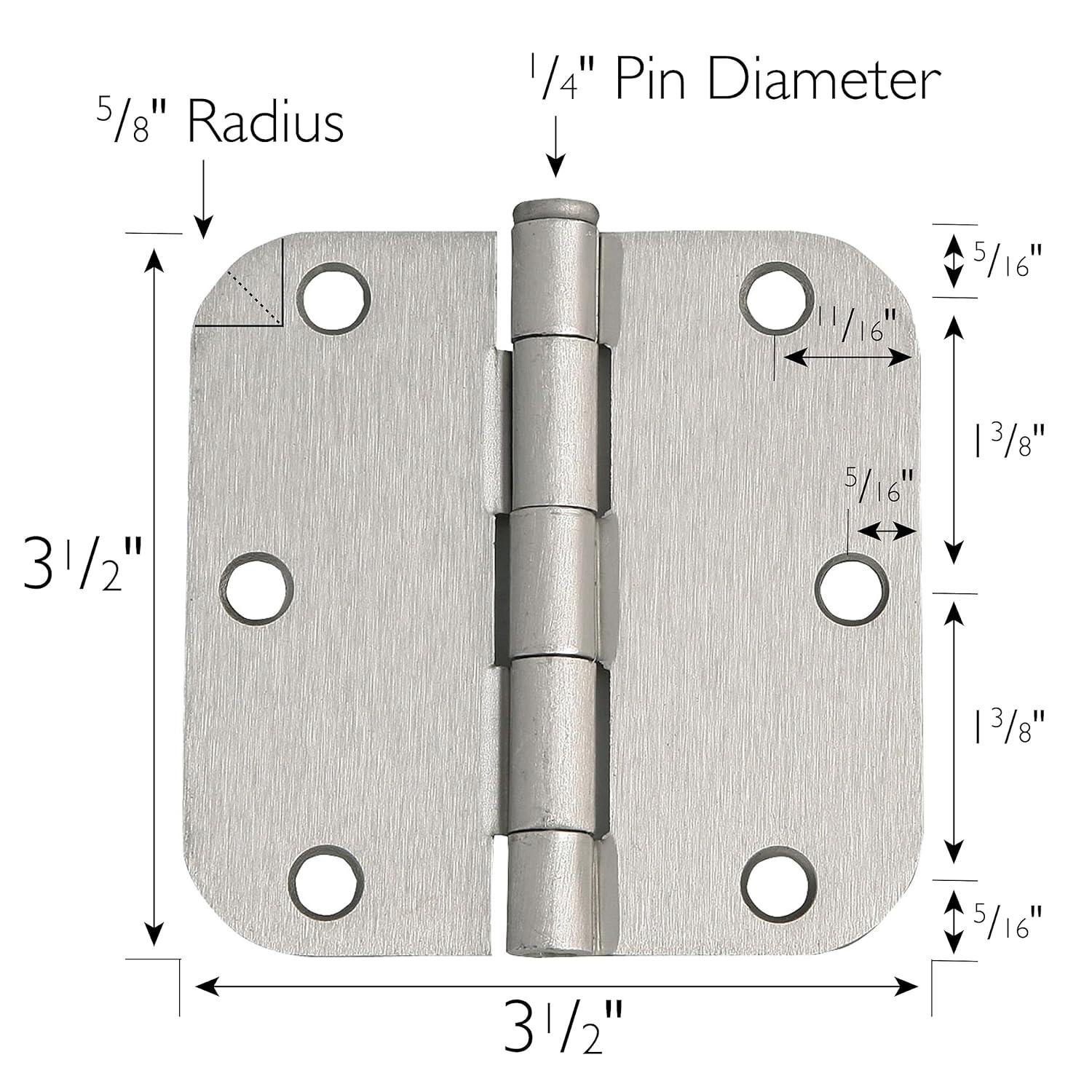 3.5" H x 3.5" W Butt Bearing Door Hinge