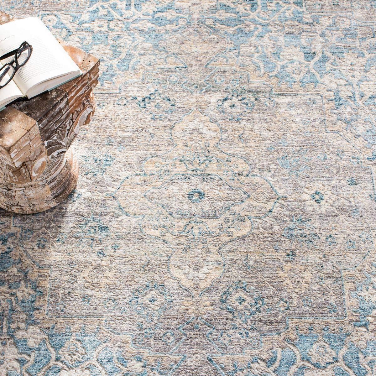 Dream DRM412 Power Loomed Indoor Area Rug - Blue/Grey - 4'x6' - Safavieh