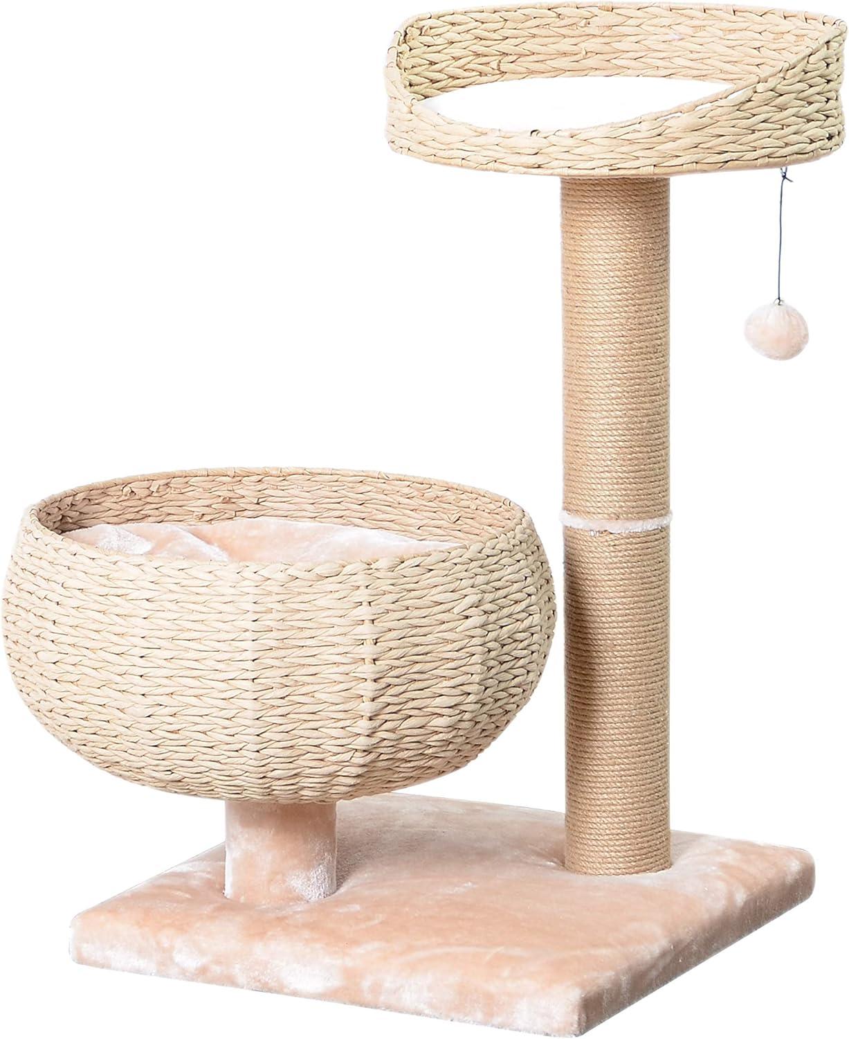 PetPals PetPals Handwoven Cat Tree with Perches Scratching Post
