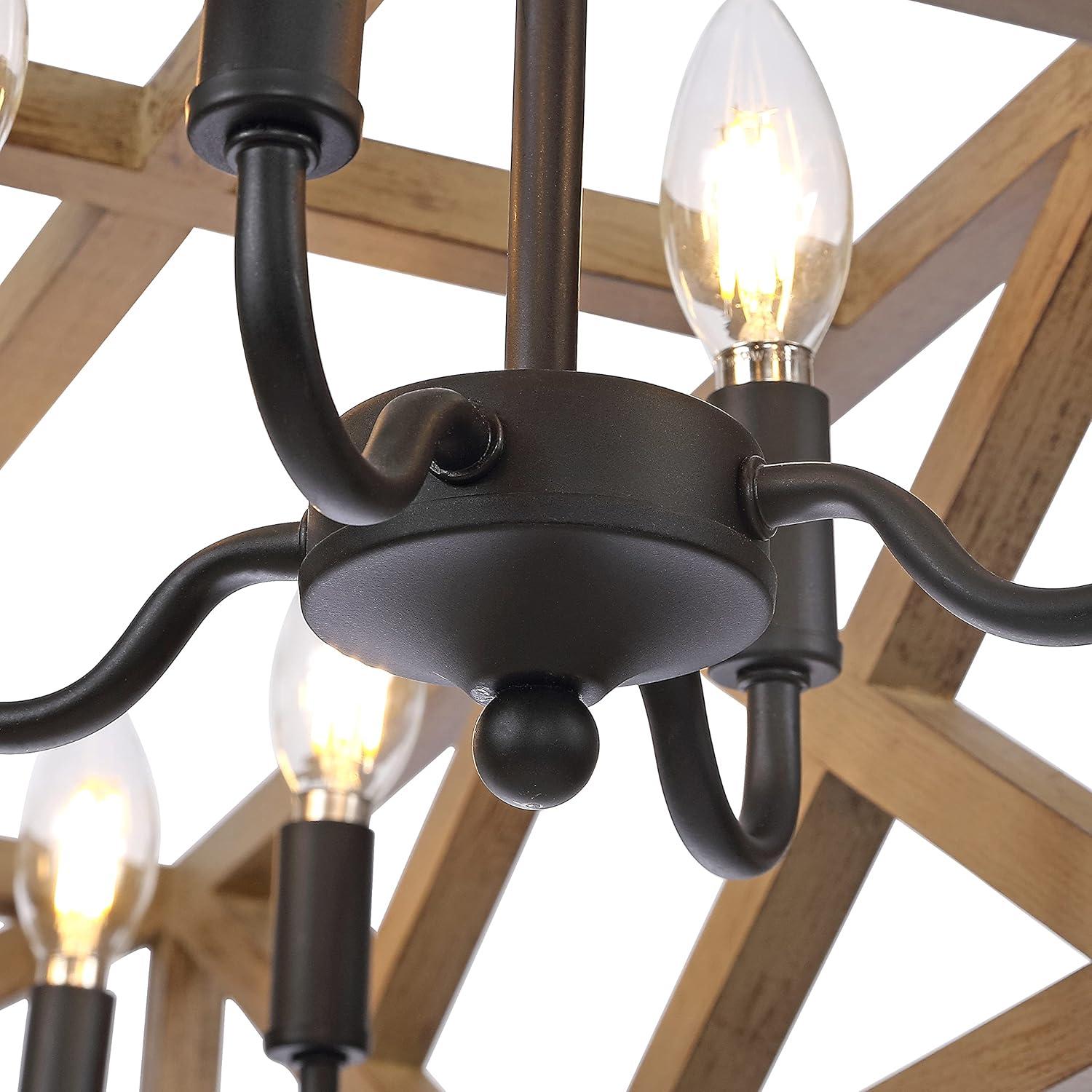 Quentin 8 Light 36" Pendant - PND4100 - Black - Safavieh