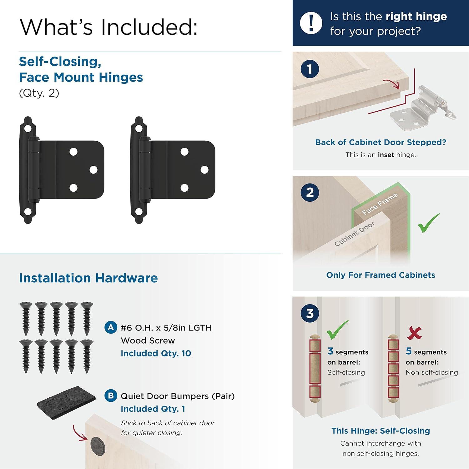 Face Mount Inset Hinge