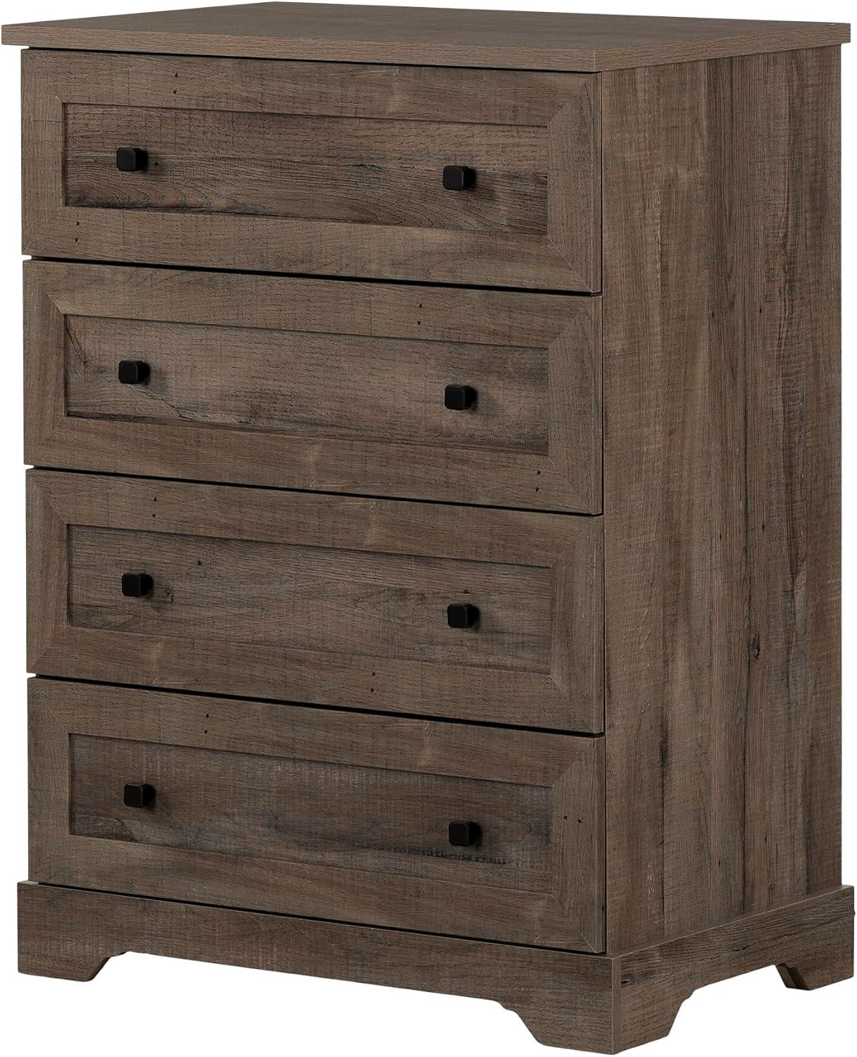 Fall Oak Farmhouse Vertical 4-Drawer Chest