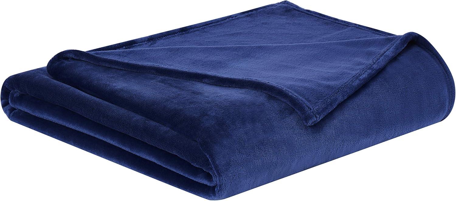 Truly Soft Velvet Plush Full/Queen Blanket in Navy