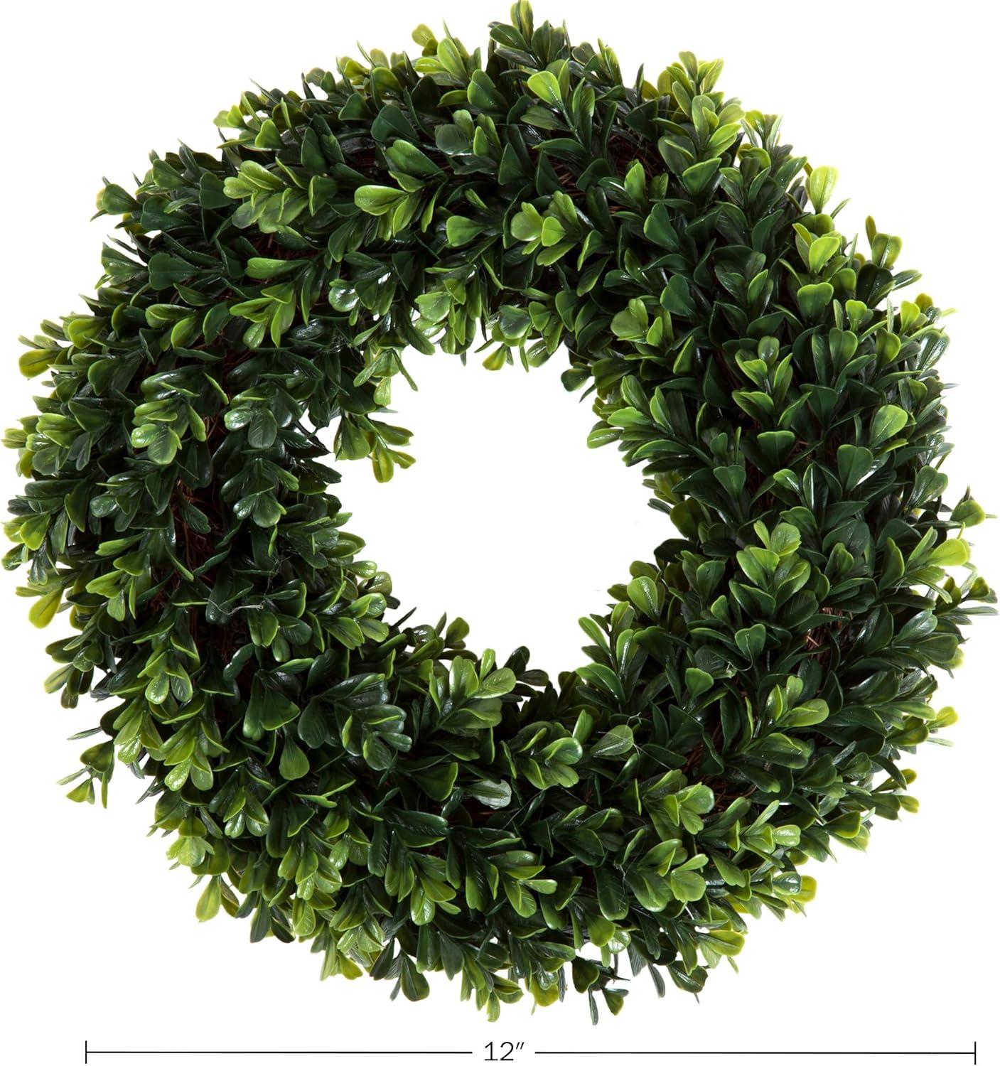 Pure Garden Outdoor/Indoor Artificial Boxwood Wreath