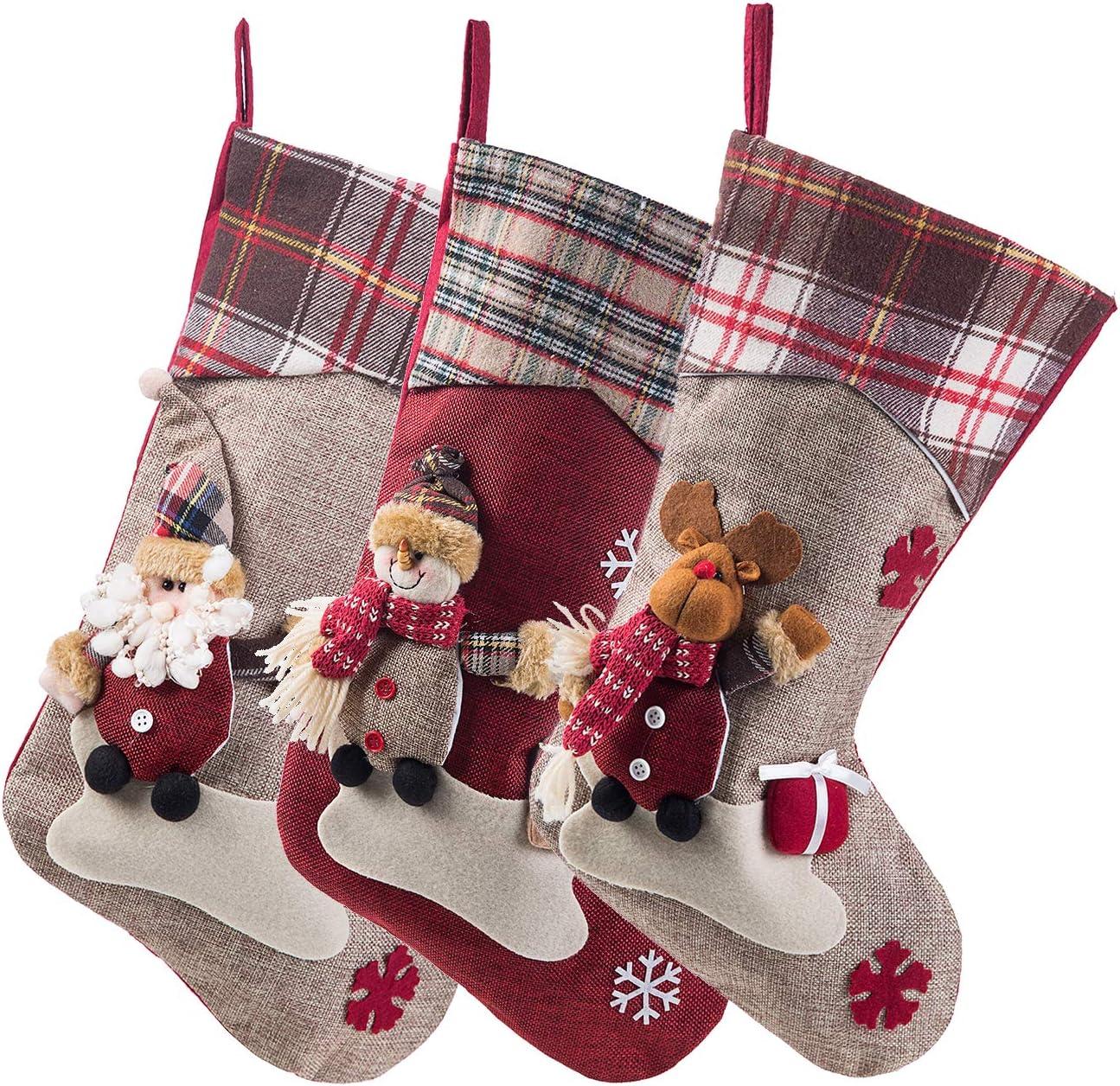 Rakbon Christmas Stockings Set of 3