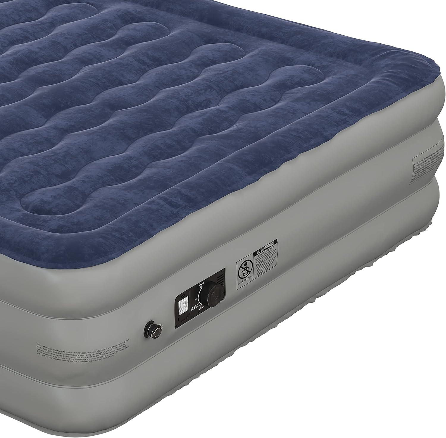 Flash Furniture 18 inch Air Mattress with ETL Certified Internal Electric Pump and Carrying Case