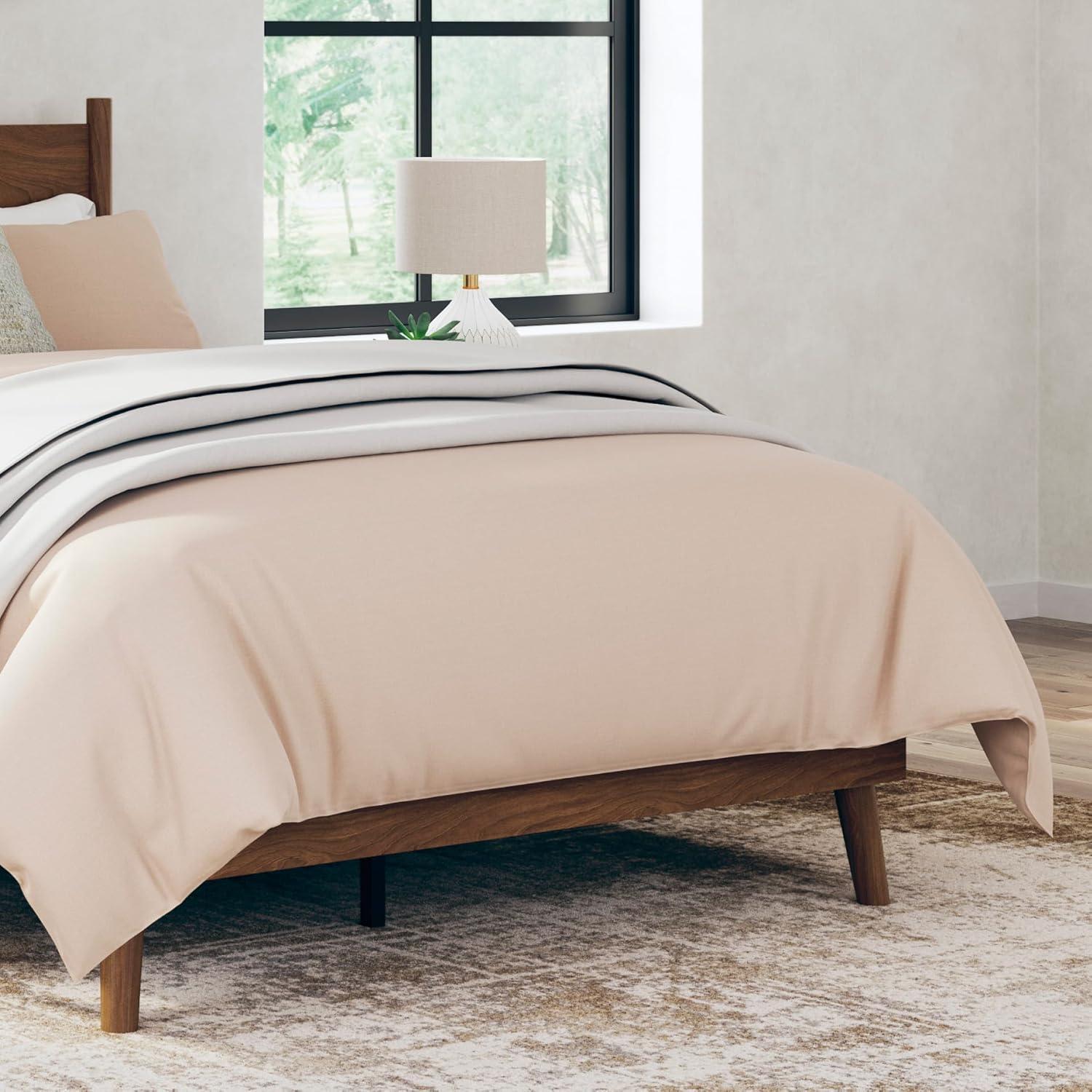 Full Aprilyn Platform Bed White - Signature Design by Ashley: Sleek, No Box Spring Required