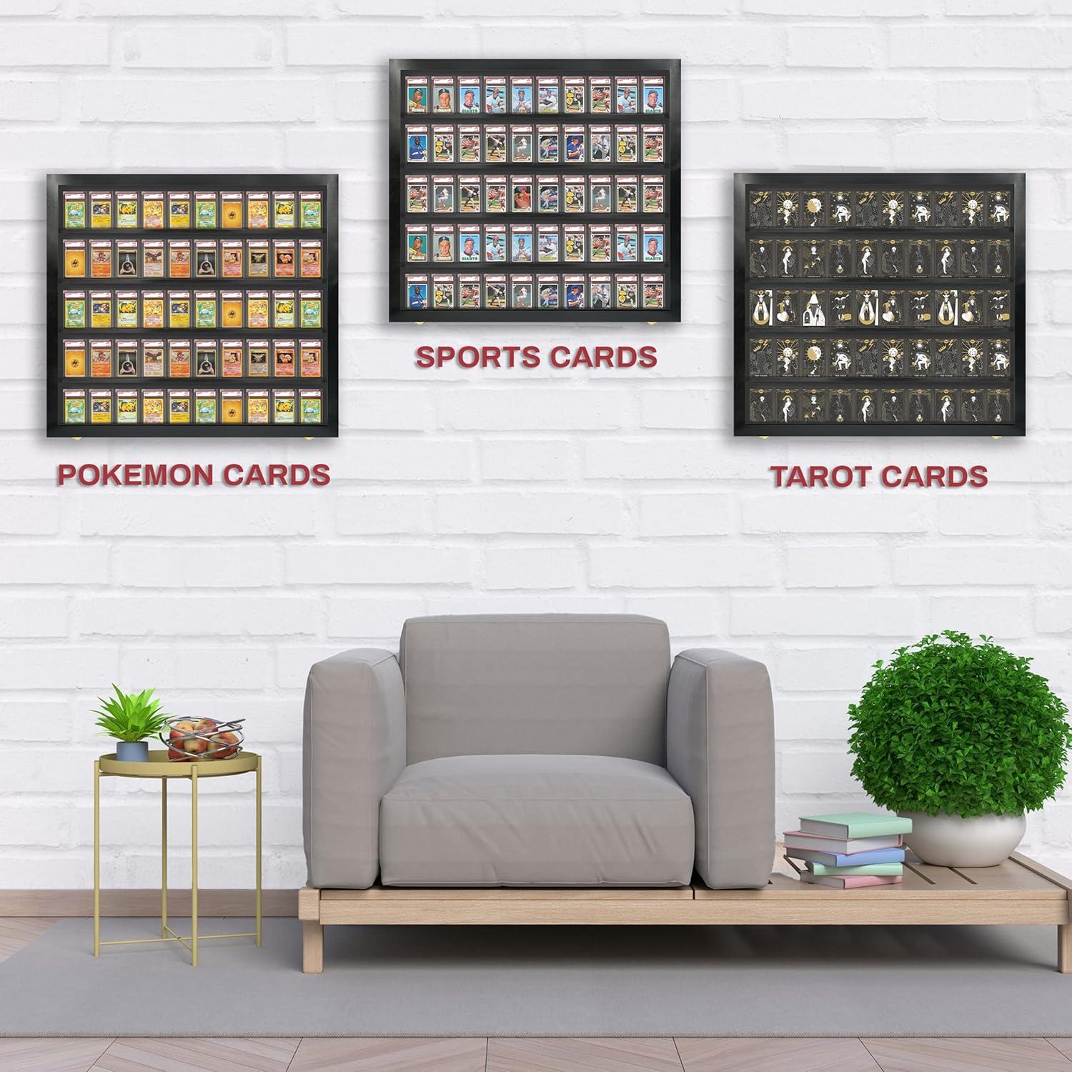 Black Acrylic Wall Mounted Baseball Card Display Case