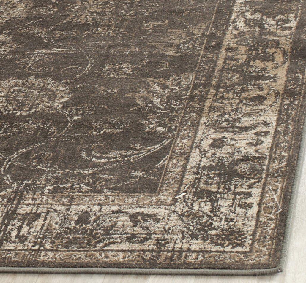 SAFAVIEH Vintage Jaxon Bordered Area Rug, Soft Anthracite, 3'3" x 4'7"