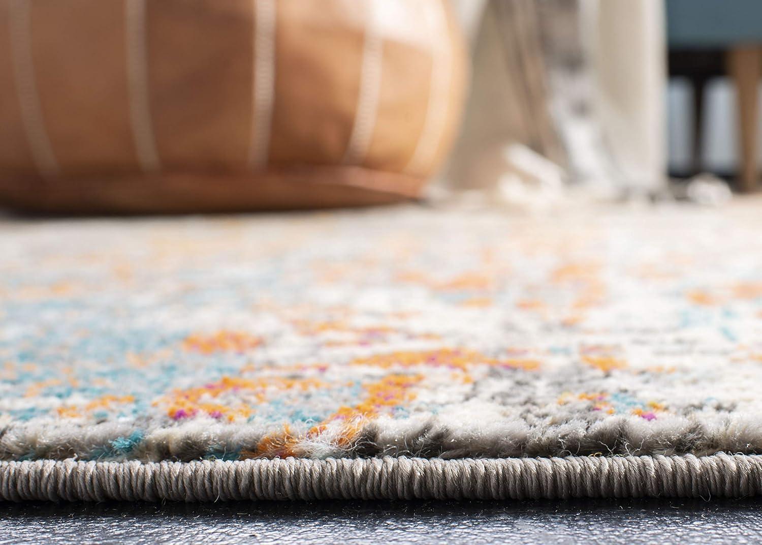 Madison MAD460 Power Loomed Indoor Runner Rug - Grey/Pink - 2'2"x10' - Safavieh