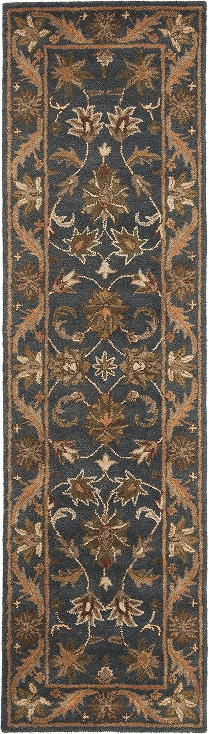 SAFAVIEH Antiquity Carmella Floral Bordered Wool Runner Rug, Wine/Gold, 2'3" x 8'