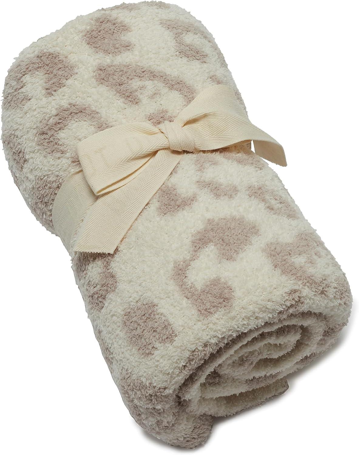 CozyCub Animal Print Jacquard Baby Throw Blanket 32"L x 30"W in Stone/Cream