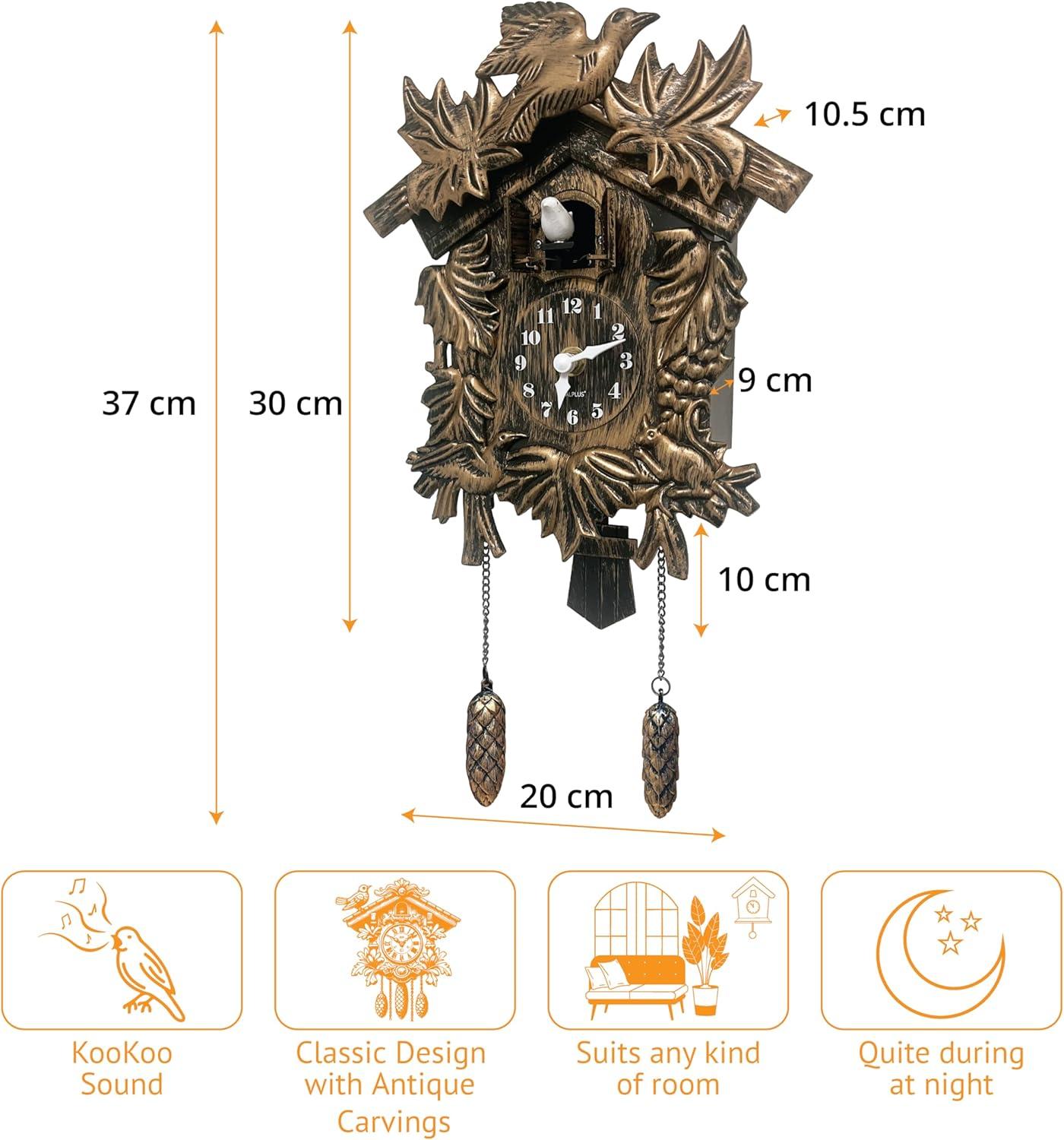 Walplus 14.2" x 4" Quartz Cuckoo Clocks