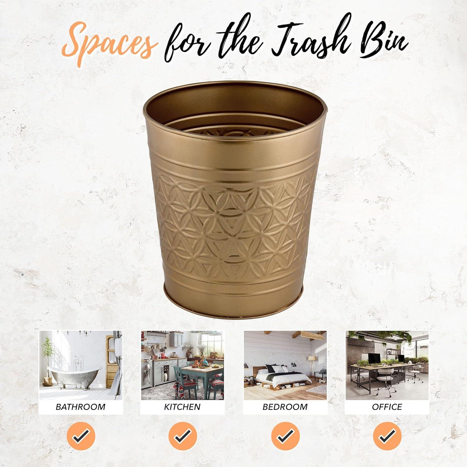 Autumn Alley Alley Metal Open Waste Basket - 1.7 Gallons