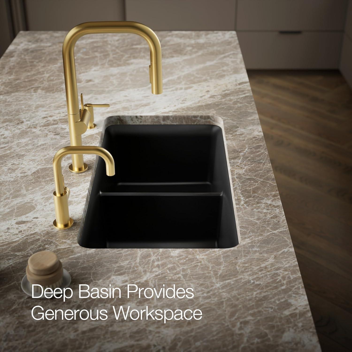 Cairn® 34" L x 18" W Under-Mount Double-Equal Kitchen Sink