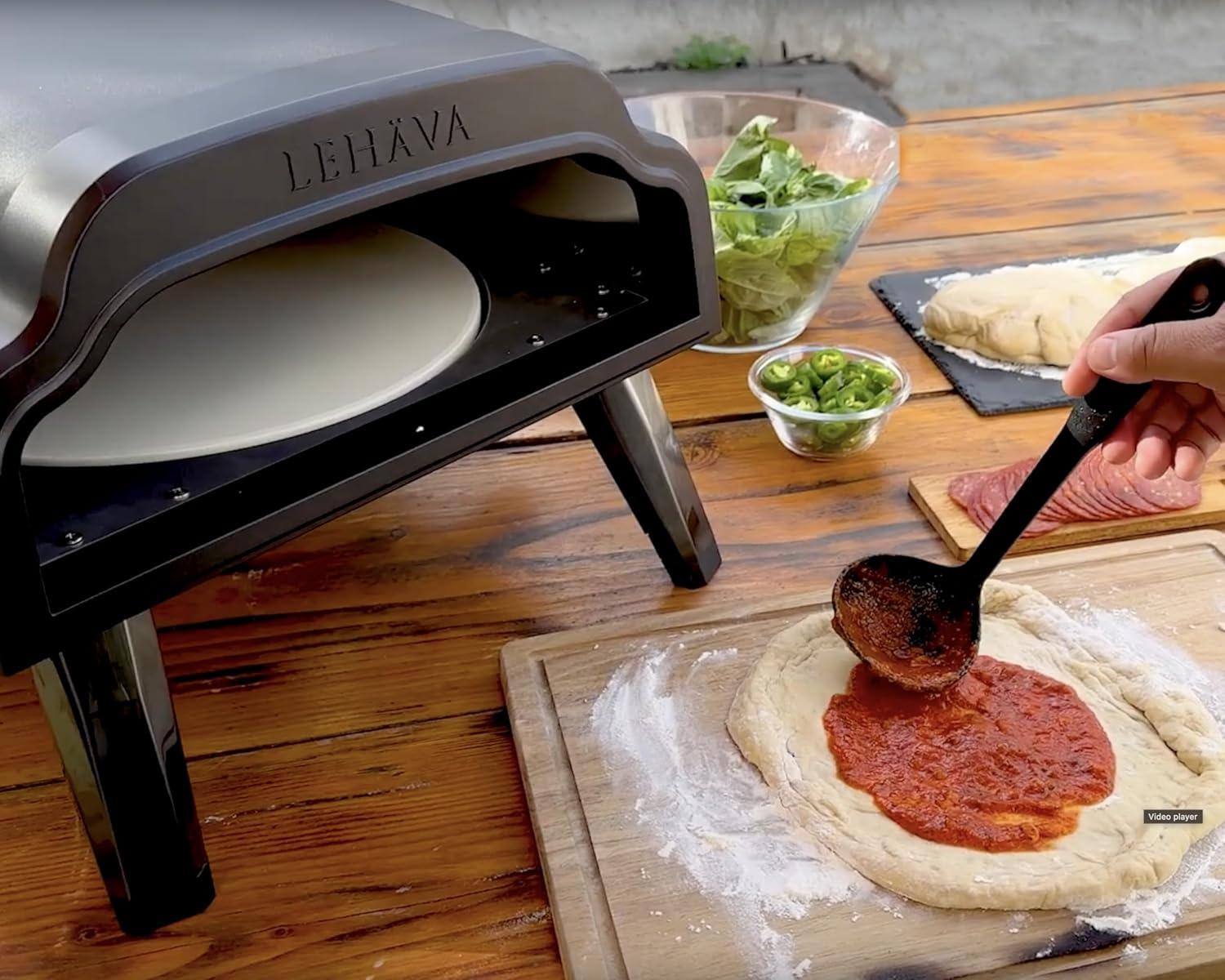 Flame King Flame King LEHAVA 14-inch Portable Outdoor Propane Pizza Oven for Camping and Outdoor Cooking