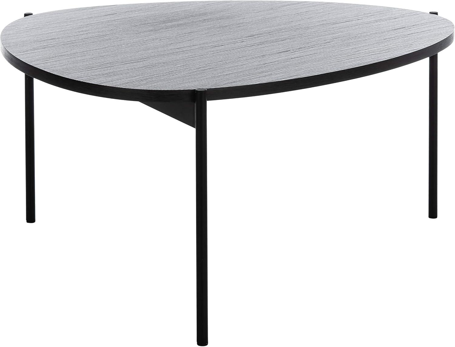 Sven Coffee Table - Dark Grey Oak/Black - Safavieh