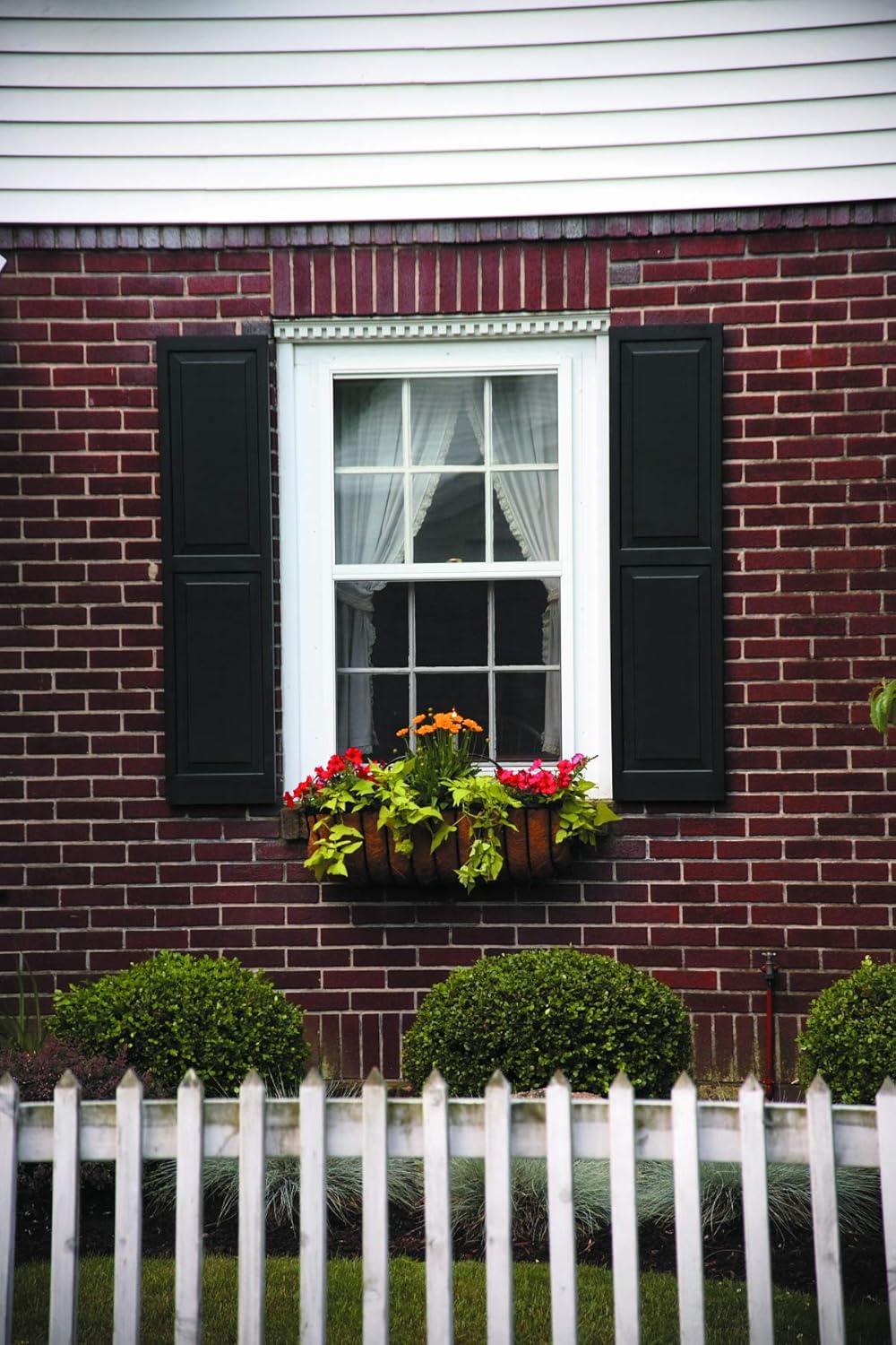 LTL Home Products Pinecroft Raised Panel Wood Exterior Shutters (Set of 2)