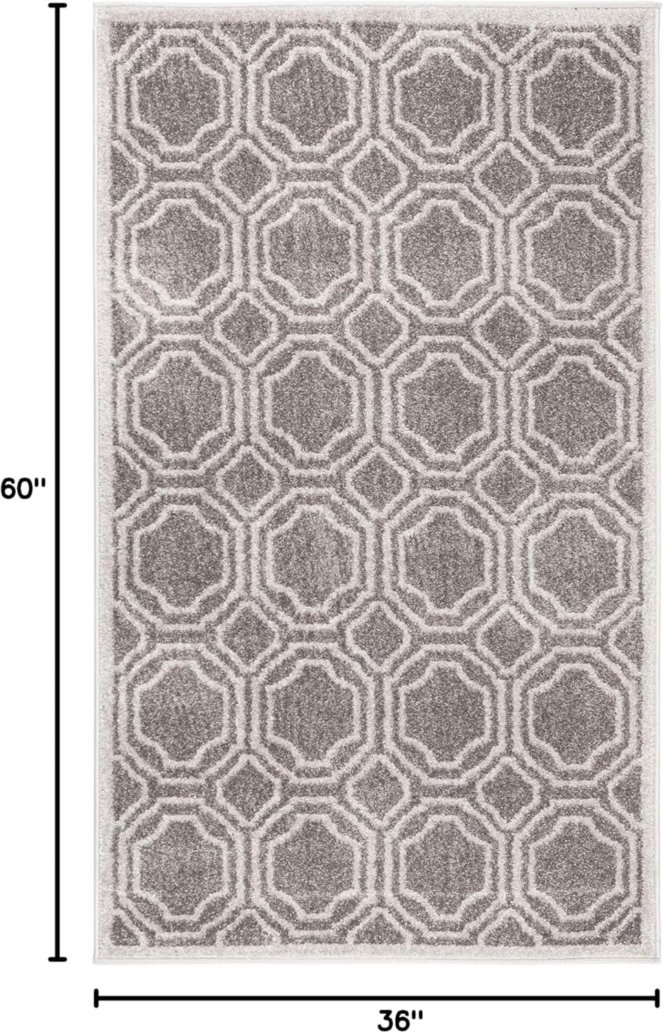 Amherst AMT411 Power Loomed Accent Rug - Grey/Light Grey - 3'x5' - Safavieh.