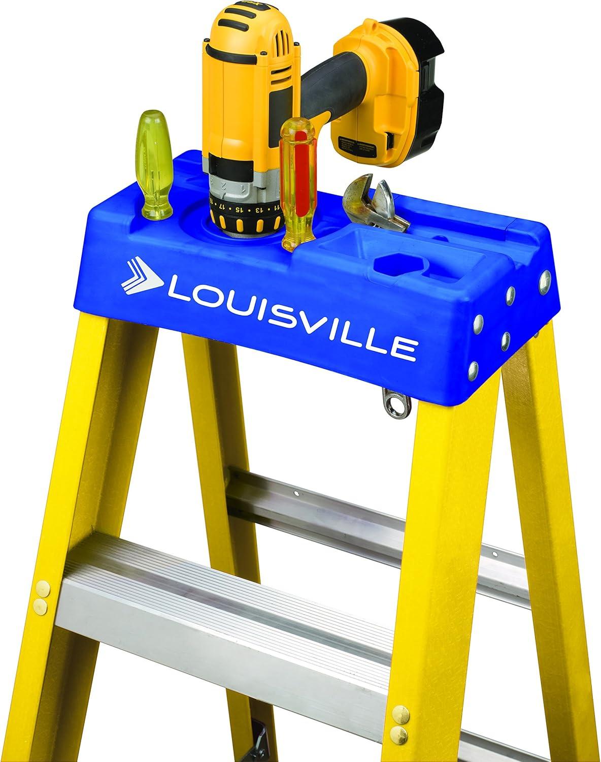 Louisville Ladder 8 ft. Fiberglass Step Ladder with 250 lbs. Load Capacity Type I Duty Rating