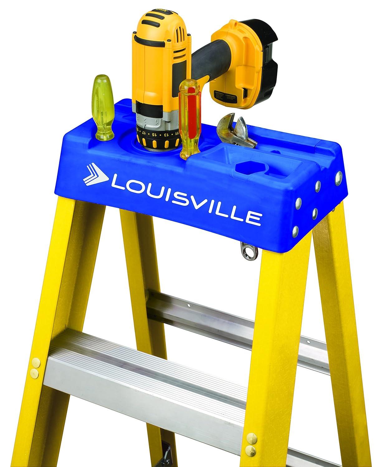 Louisville Ladder 8 ft. Fiberglass Step Ladder with 250 lbs. Load Capacity Type I Duty Rating