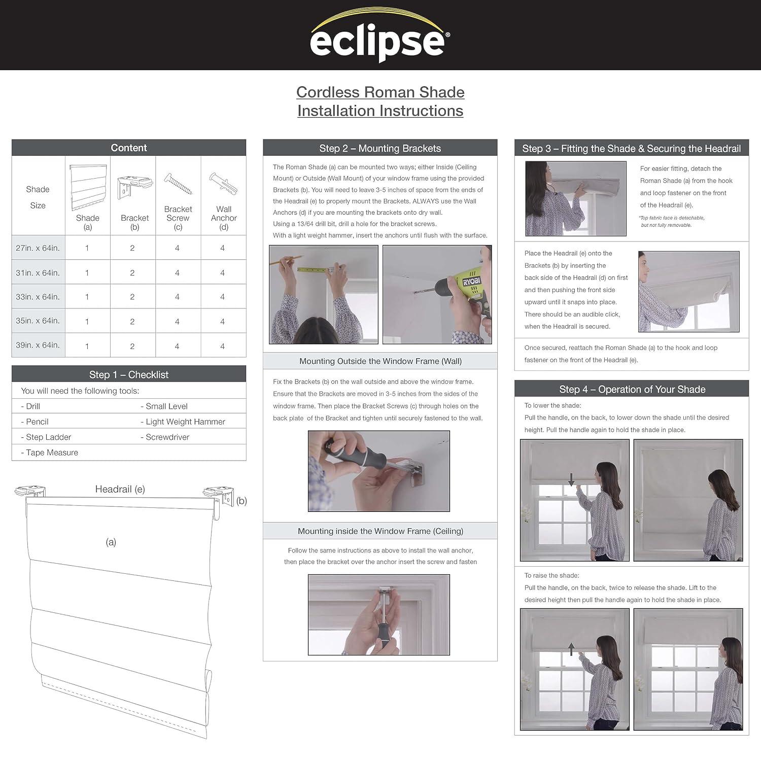 Eclipse Blackout Roman Shade